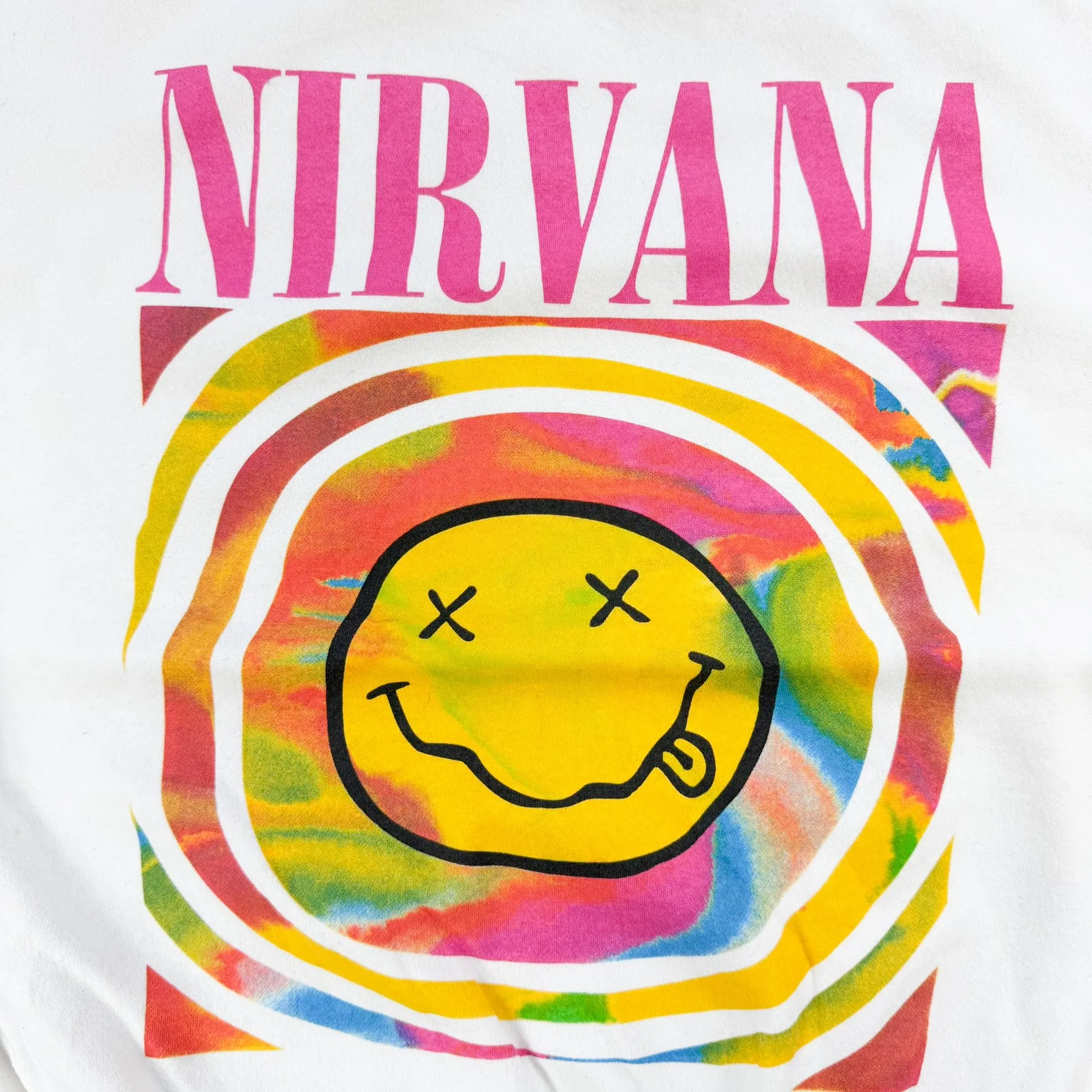 J- Nirvana Smiley Face White Reprint Graphic Crewneck - S sold by HG Vintage product image thumbnail 2