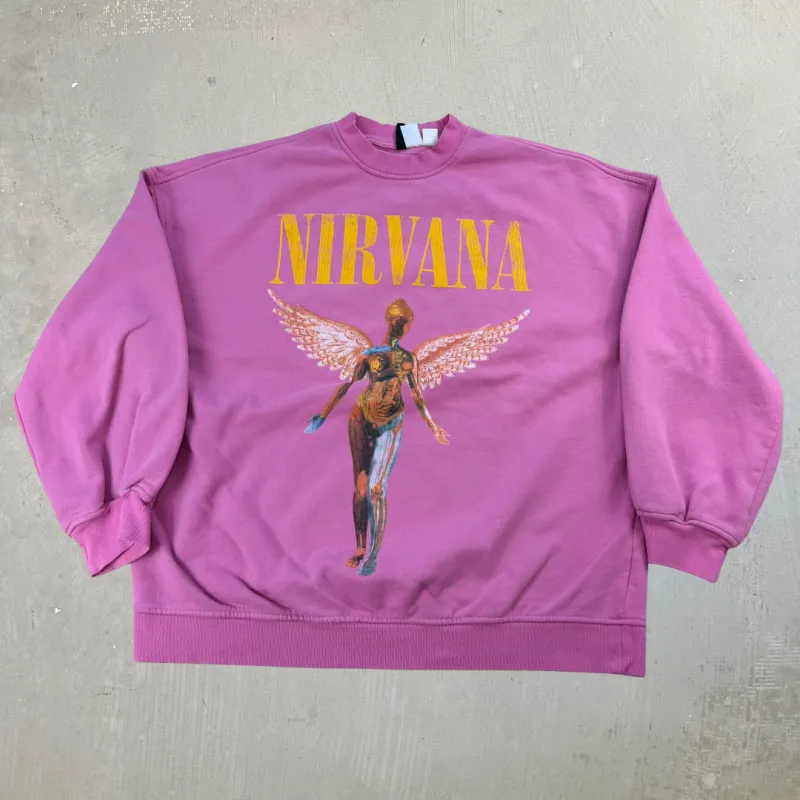 J- Nirvana In Utero Angel Reprint Graphic Crewneck - S sold by HG Vintage