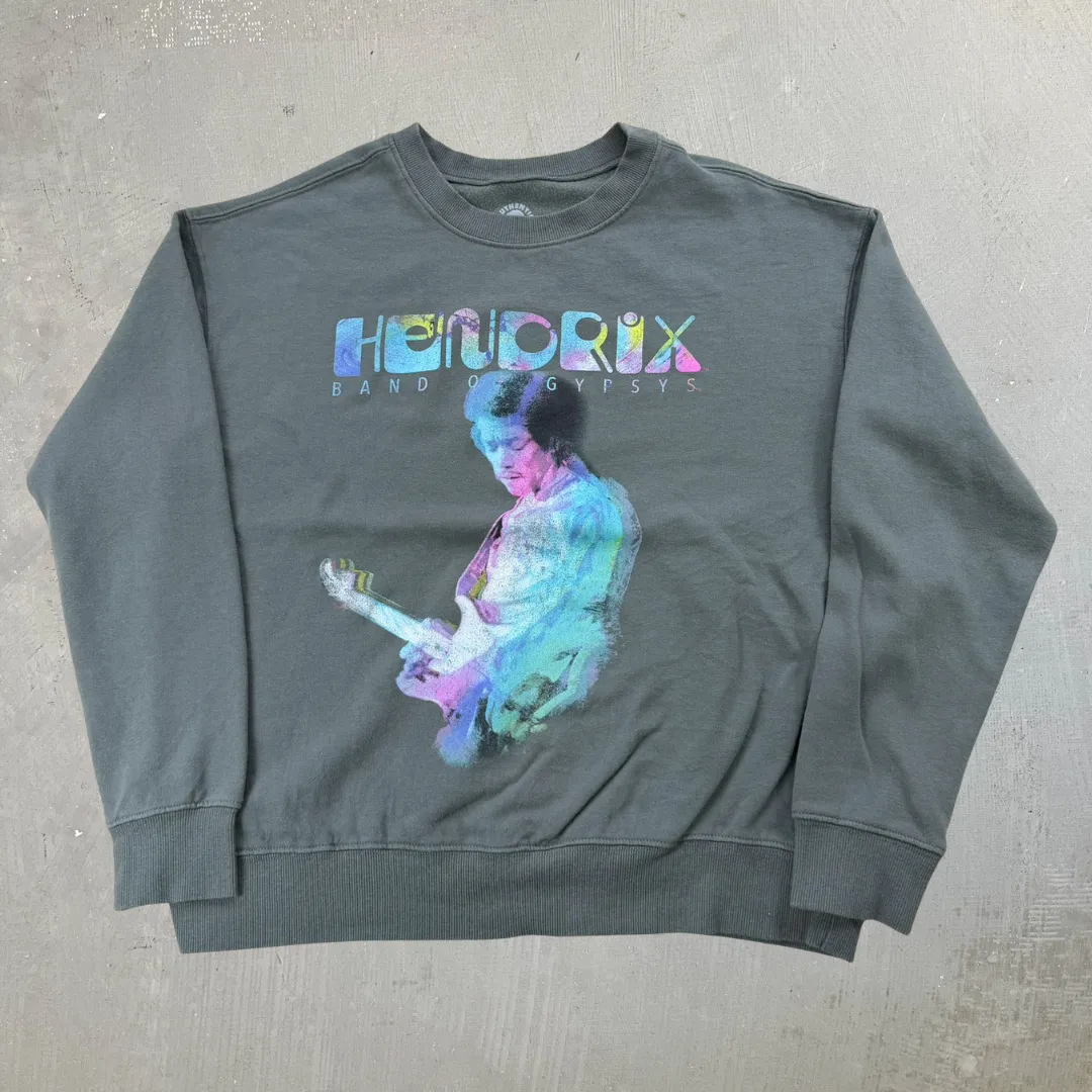 J- Jimi Hendrix Band Of Gypsys Reprint Graphic Crewneck - L sold by HG Vintage