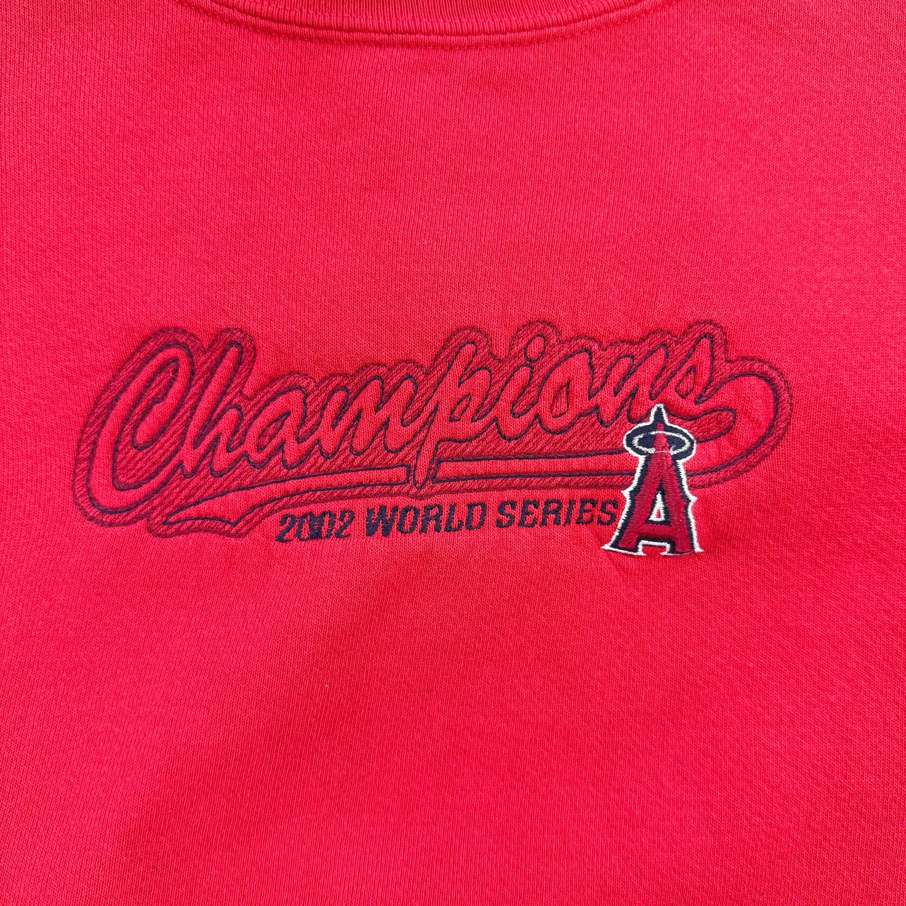 J- Vintage '02 Los Angeles Angels World Series Champions MLB Embroidered Logo Crewneck - 2XL sold by HG Vintage product image thumbnail 2
