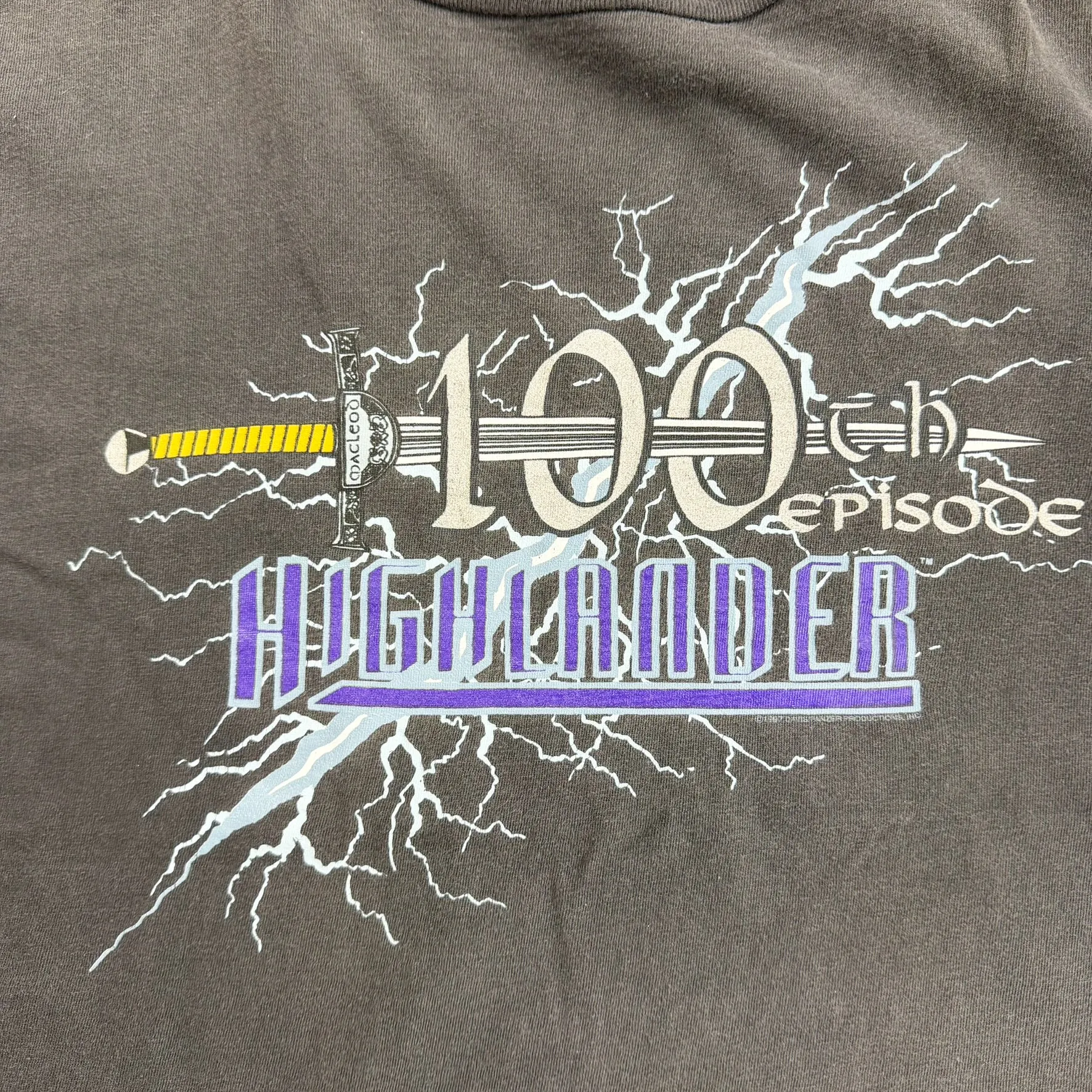 J- Vintage Highlander 100th Episode Graphic Single Stitch Tee - 2XL sold by HG Vintage product image thumbnail 2