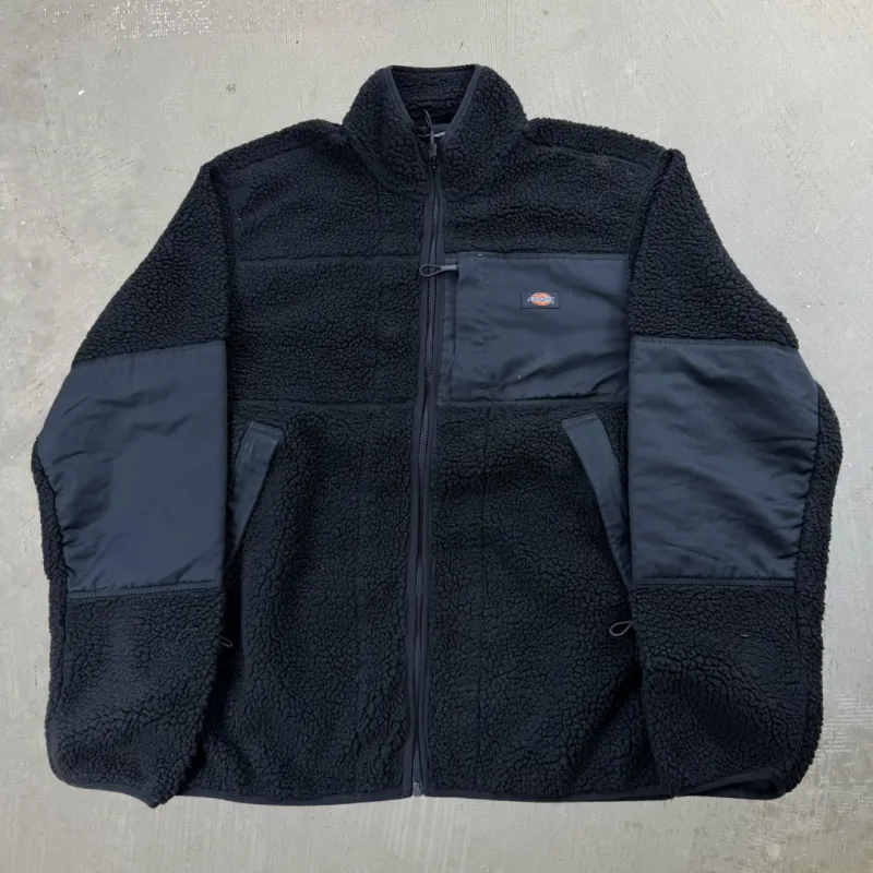 J- Dickies Sherpa Lined Zip Up Polar Fleece- M sold by HG Vintage