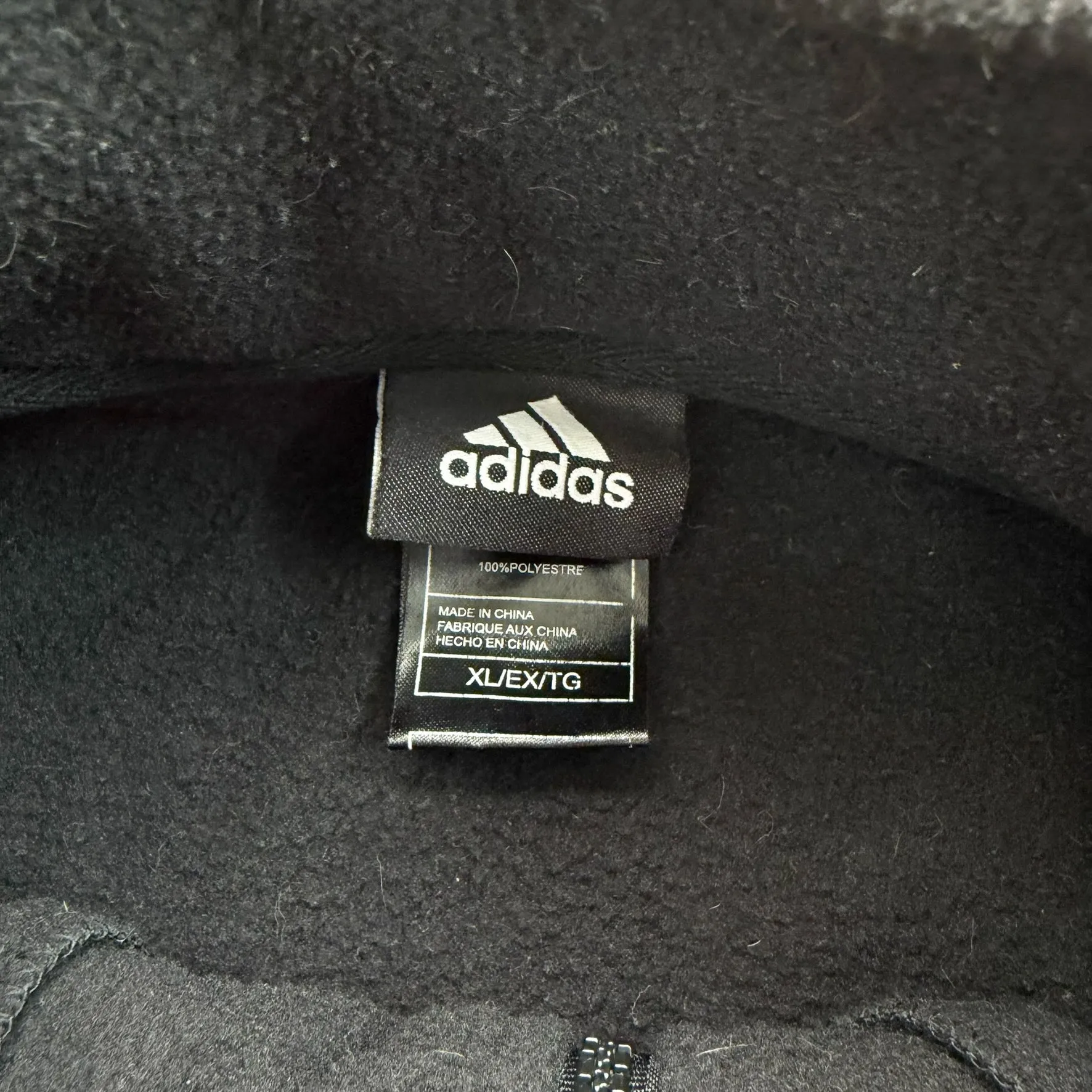 J- Portland Trailblazers NBA Adidas Embroidered Text Logo Quarter Zip Polar Fleece- XL sold by HG Vintage product image thumbnail 3