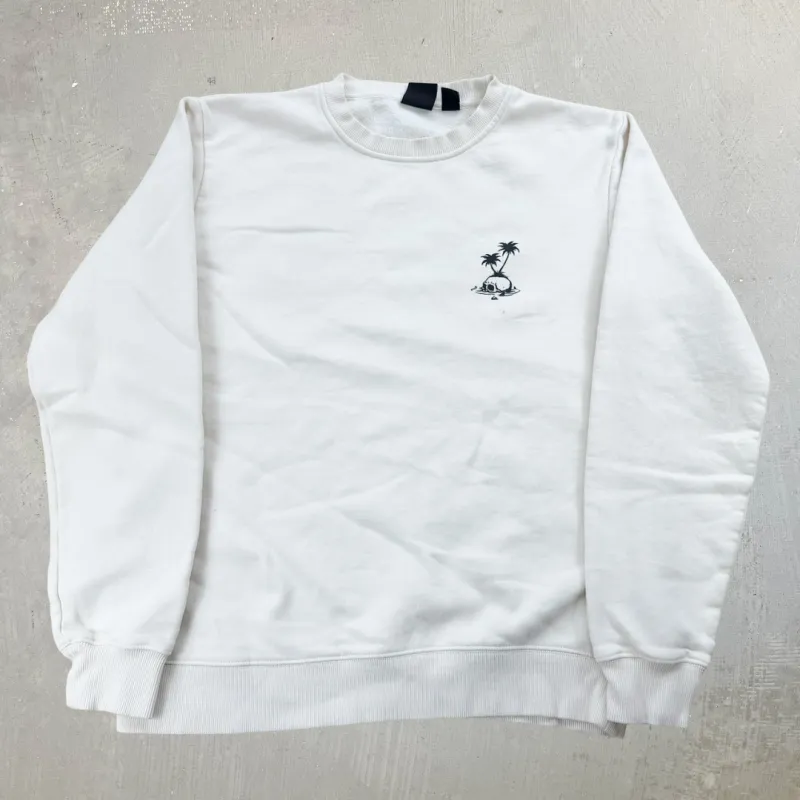 J- Quicksilver Boarding Co Skull Island Crewneck - M sold by HG Vintage