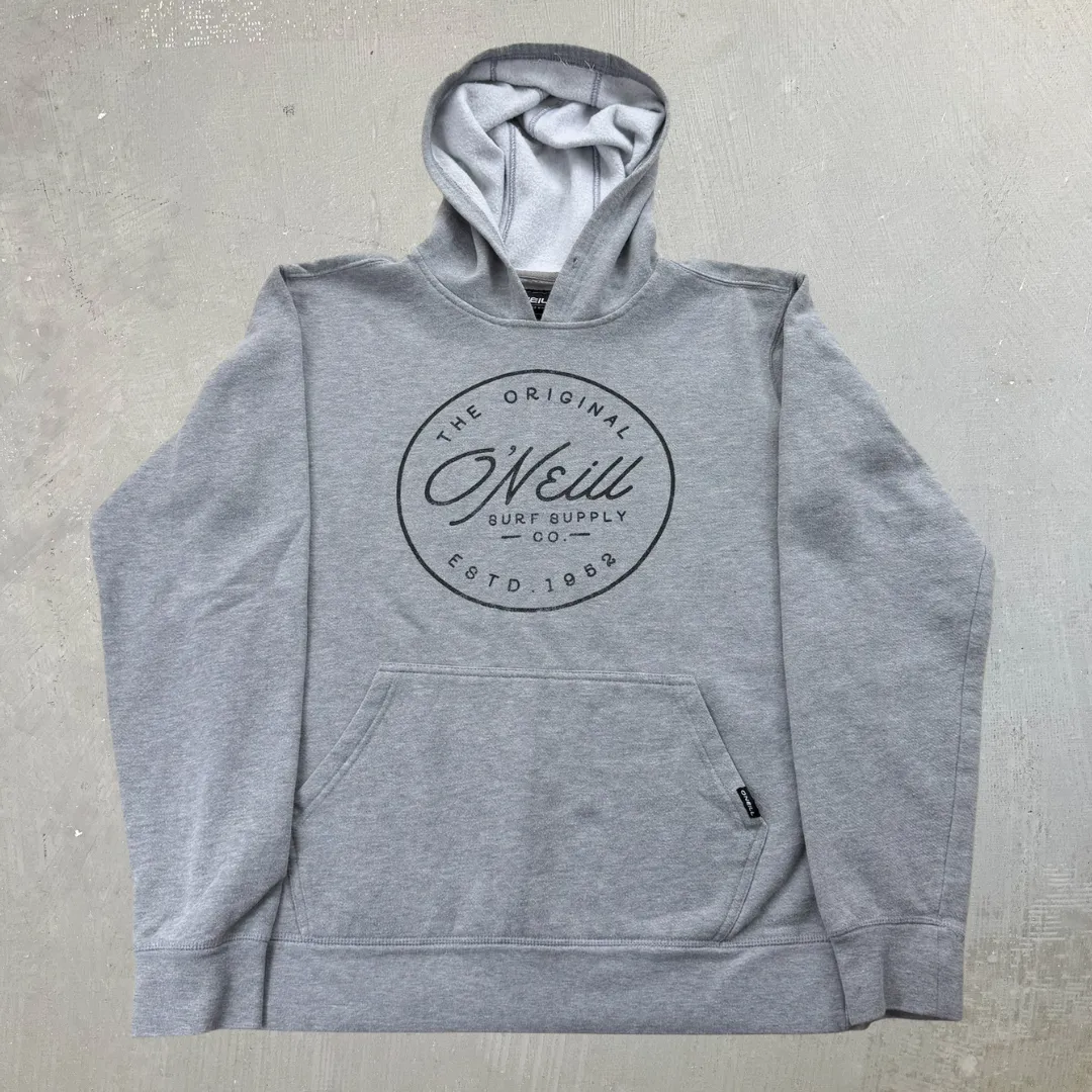 J- O'Neil Original Surf Supply Co Circular Text Hoodie - M sold by HG Vintage