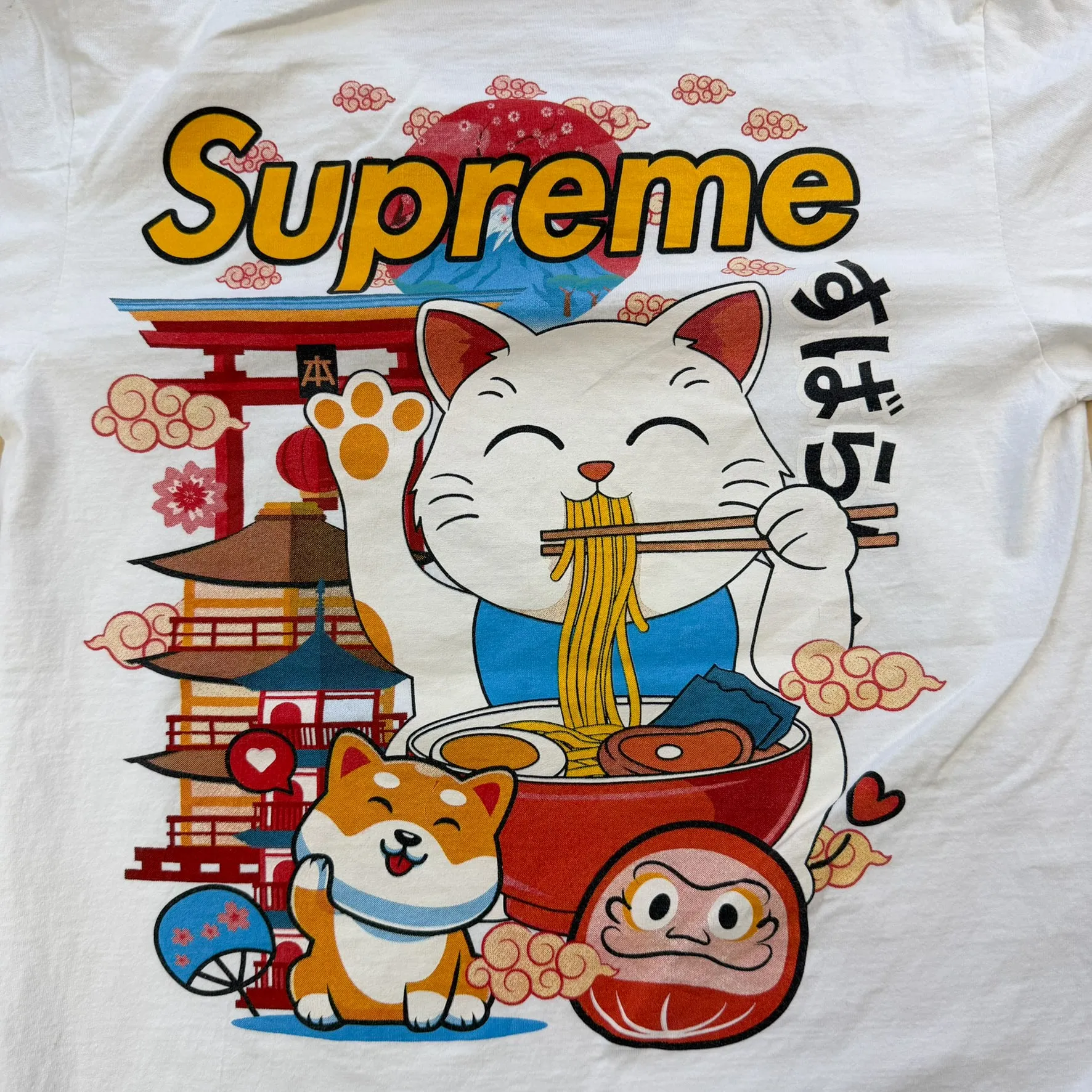 J- Bootleg Supreme Cat & Ramen Graphic Tee - M sold by HG Vintage product image thumbnail 4