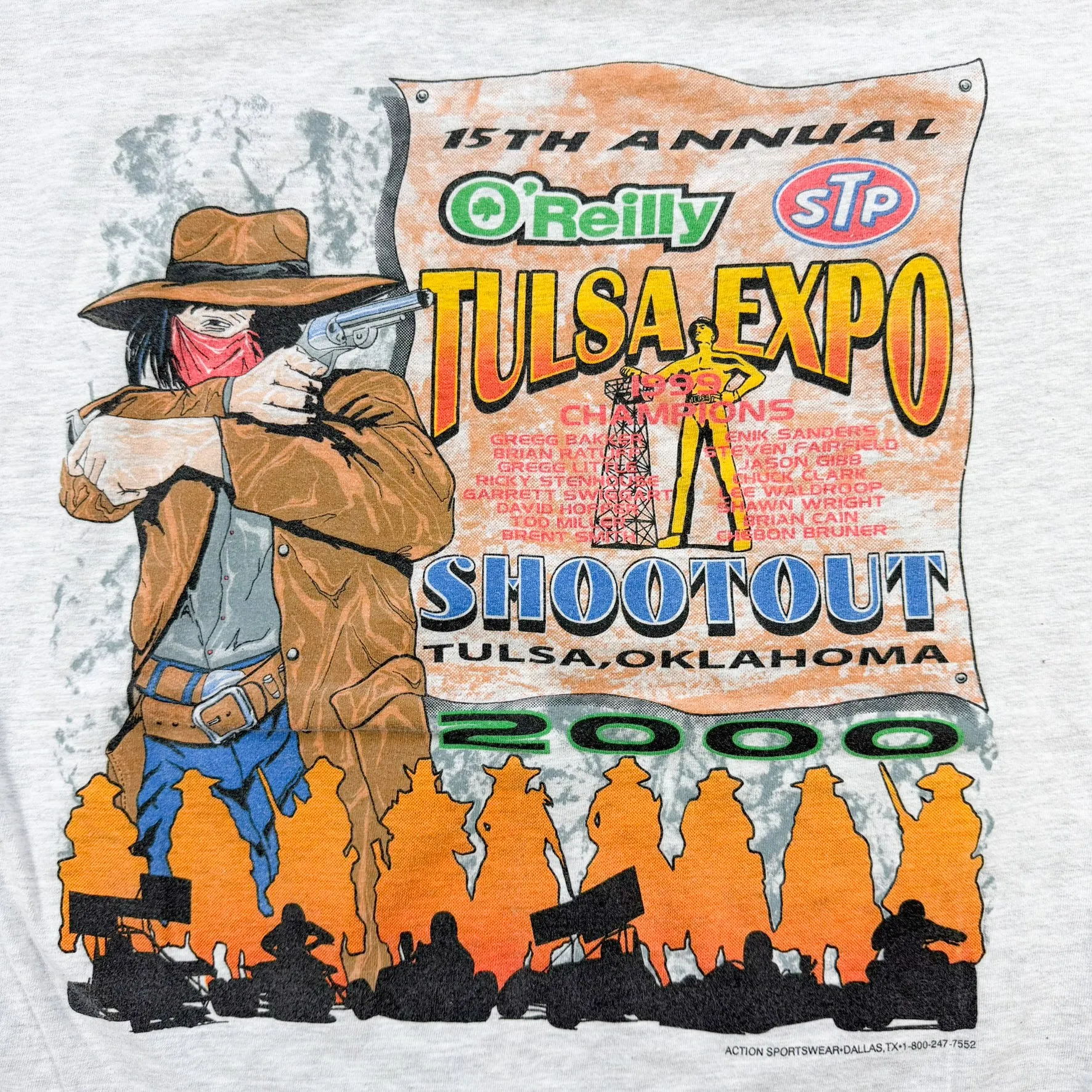 J- Vintage '00 15th Annual O'Reilly Tulsa STP Shootout Long Sleeve Tee - XL sold by HG Vintage product image thumbnail 4