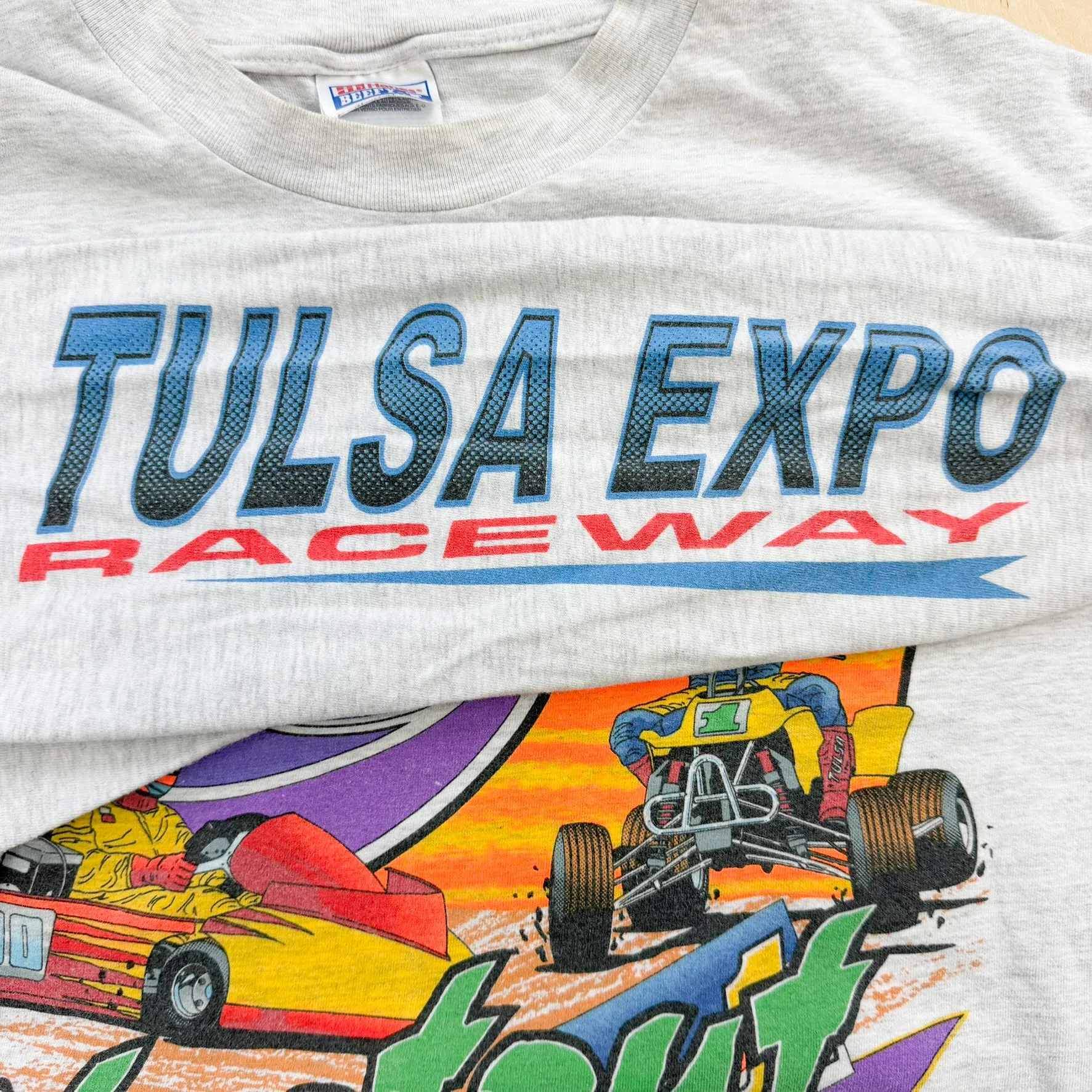 J- Vintage '00 15th Annual O'Reilly Tulsa STP Shootout Long Sleeve Tee - XL sold by HG Vintage product image thumbnail 5