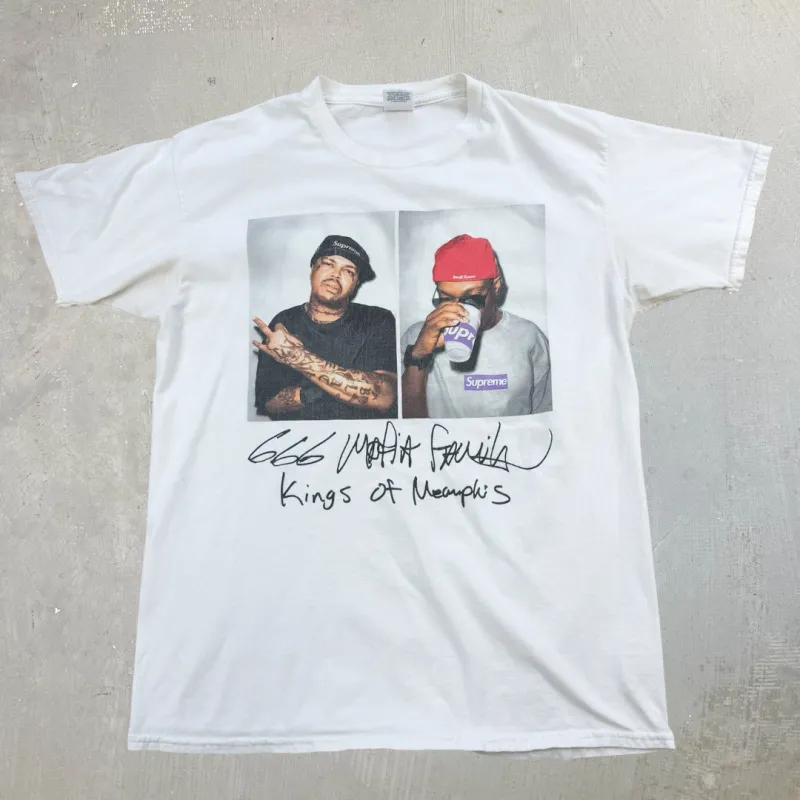 J- Supreme F/W 12 Three Six Mafia Picture Made In USA Tee - XL sold by HG Vintage