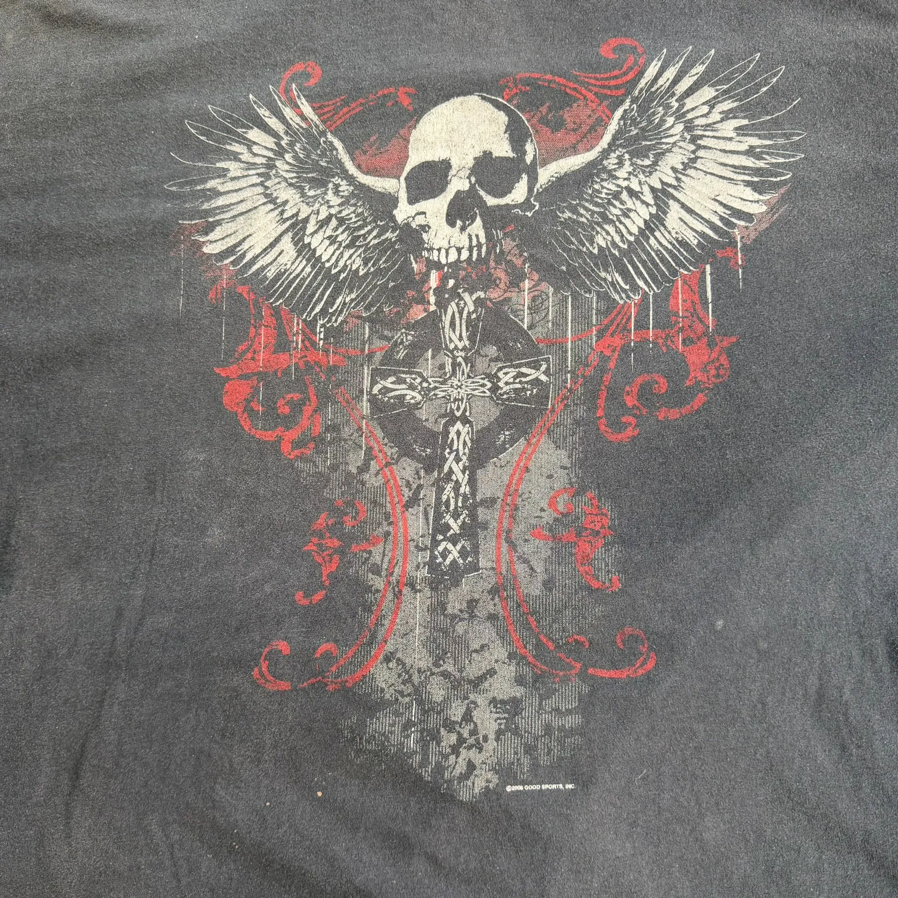 J- Vintage '06 Hot Leathers Cross & Skulls Long Sleeve Tee - 3XL sold by HG Vintage product image thumbnail 2