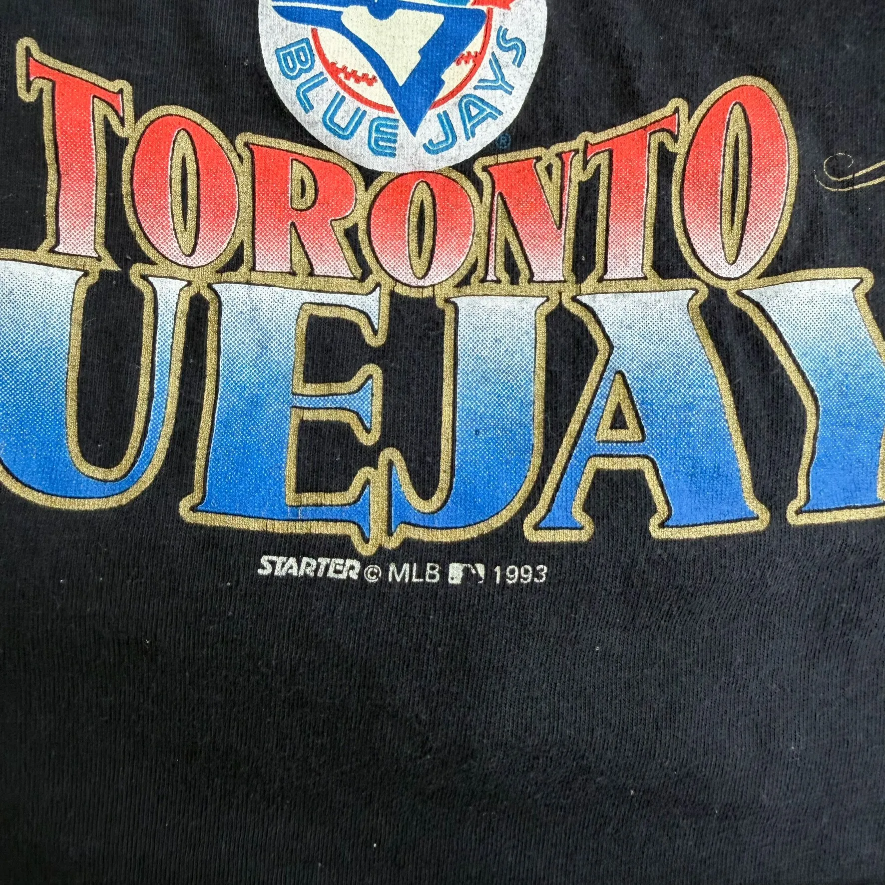 J- Vintage '93 Toronto Blue Jays MLB Starter World Series Champs Graphic Single Stitch Tee - XL sold by HG Vintage product image thumbnail 4