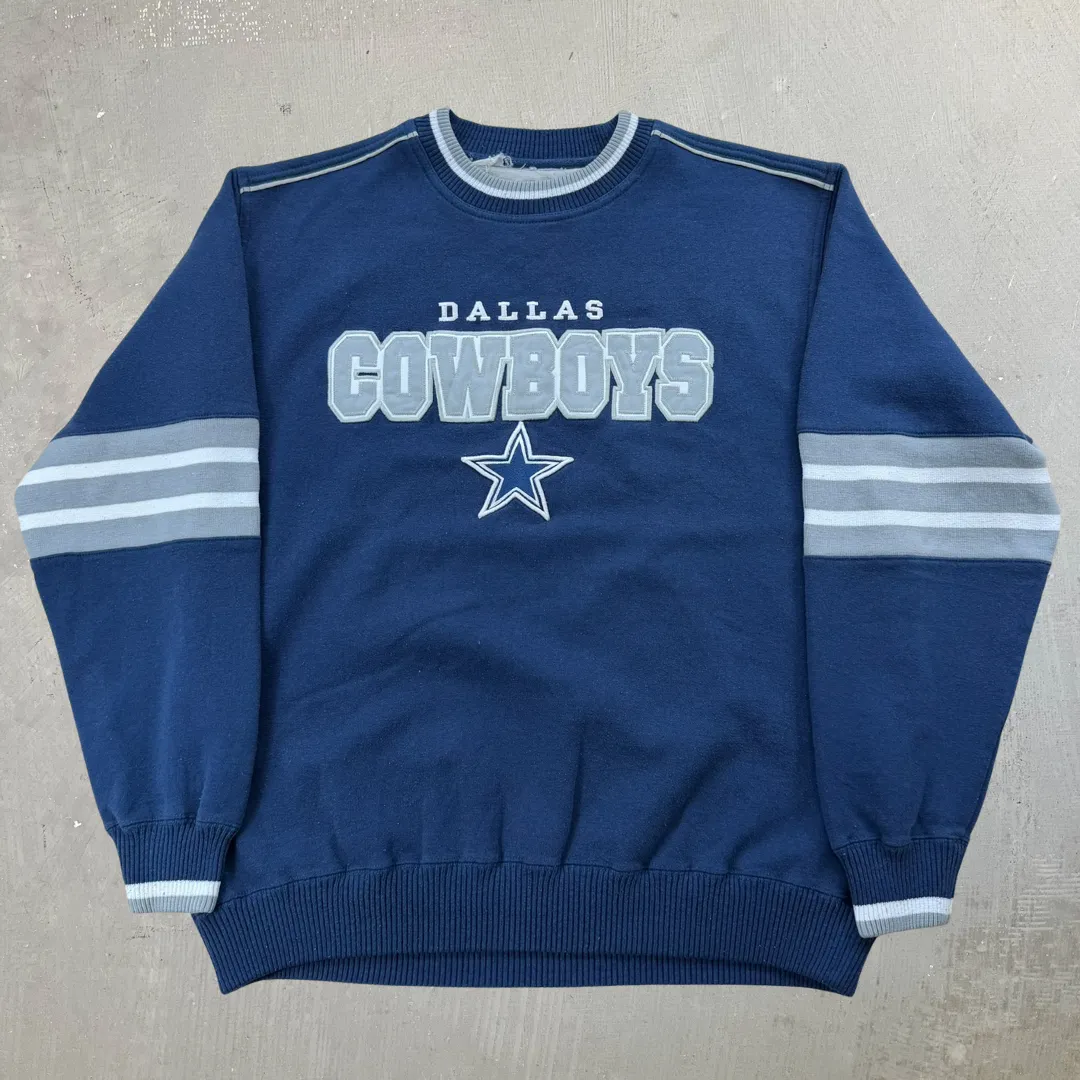 J- Vintage Dallas Cowboys NFL Embroidered Text & Logo Crewneck - L sold by HG Vintage