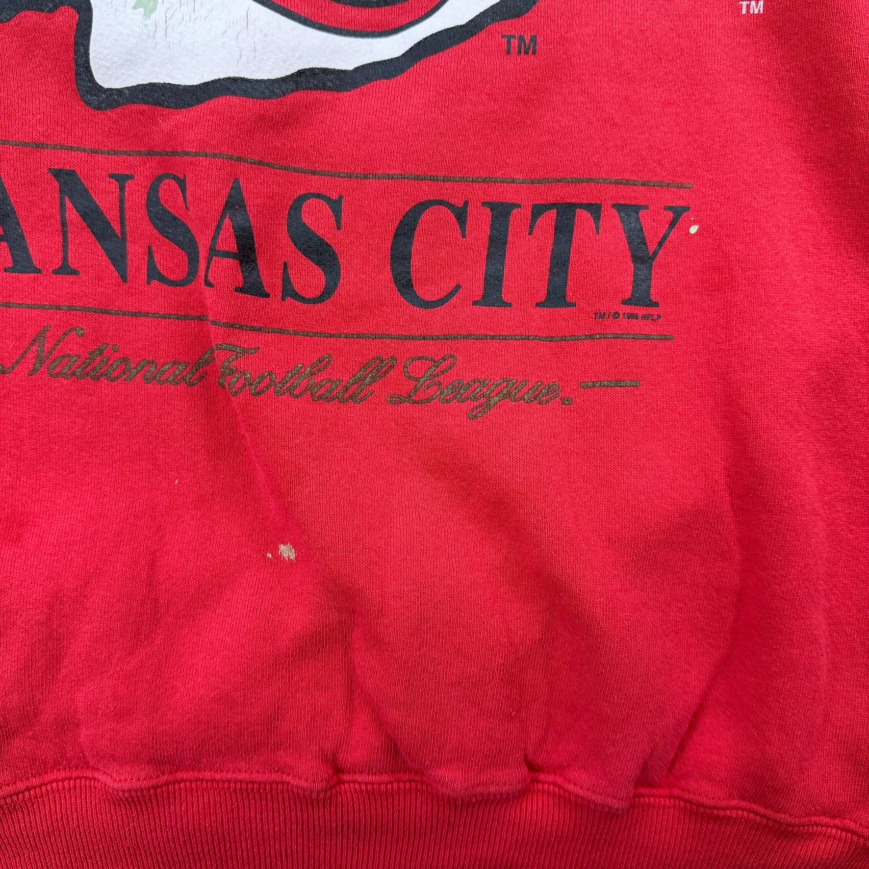 J- Vintage '96 Kansas City Chiefs NFL Nutmeg Graphic & Text Crewneck - 2XL sold by HG Vintage product image thumbnail 5