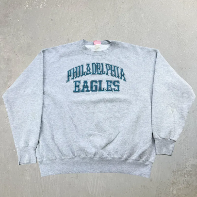 J- Vintage Philadelphia Eagles NFL Text Crewneck - XL made by HG Vintage