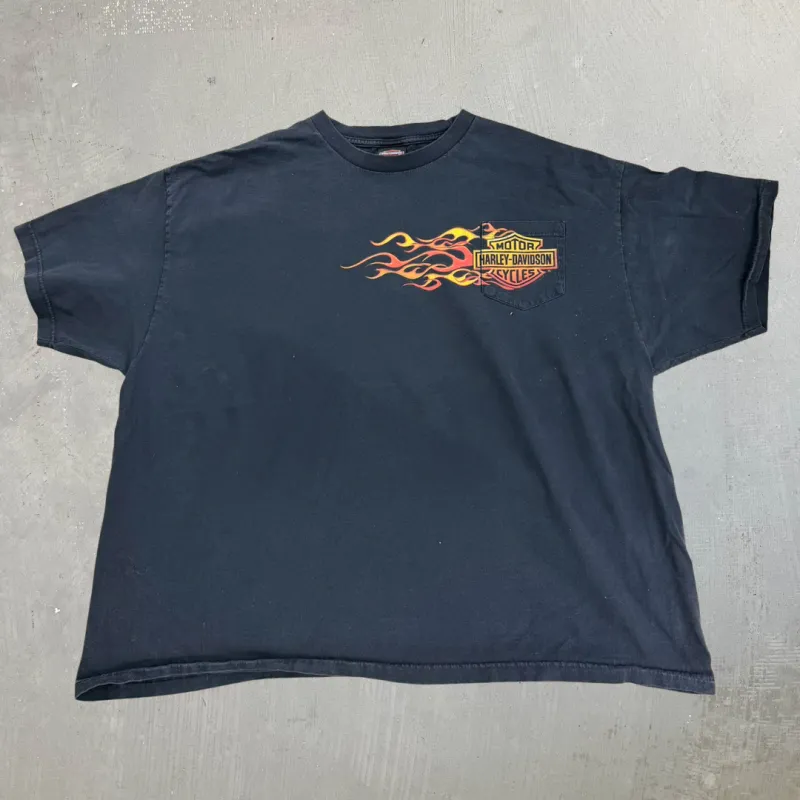 J- '16 Harley Davidson Oconomowoc WI Graphic Pocket Tee - 3XL sold by HG Vintage