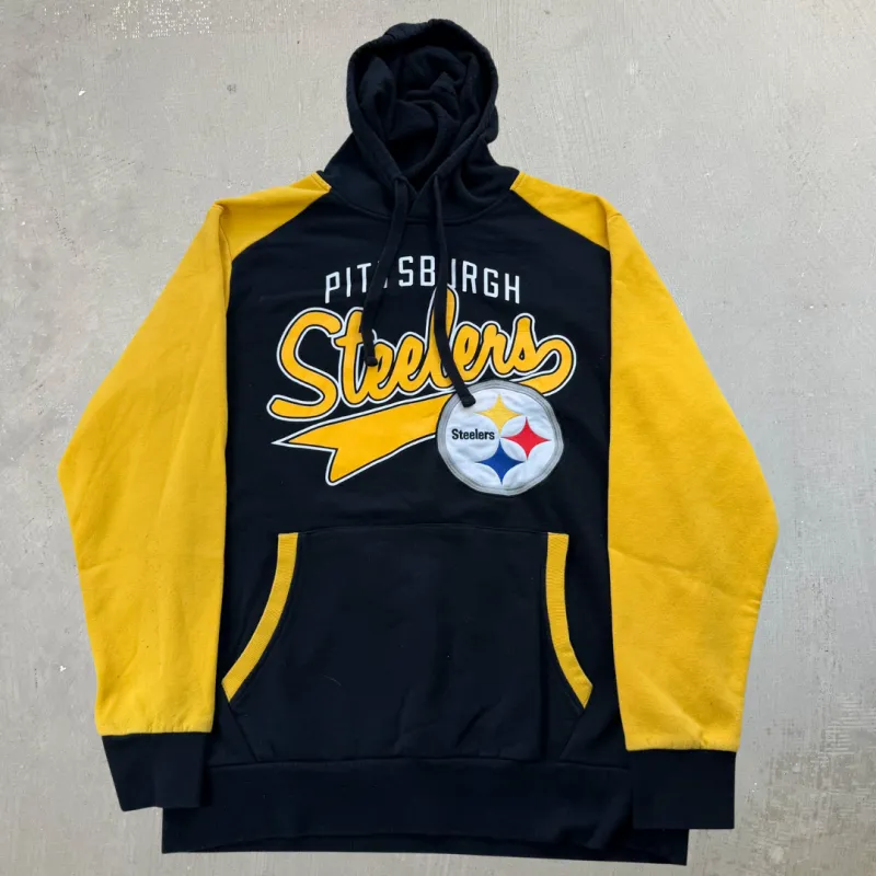 J- Vintage Pittsburgh Steelers NFL Text & Logo Hoodie - XL sold by HG Vintage
