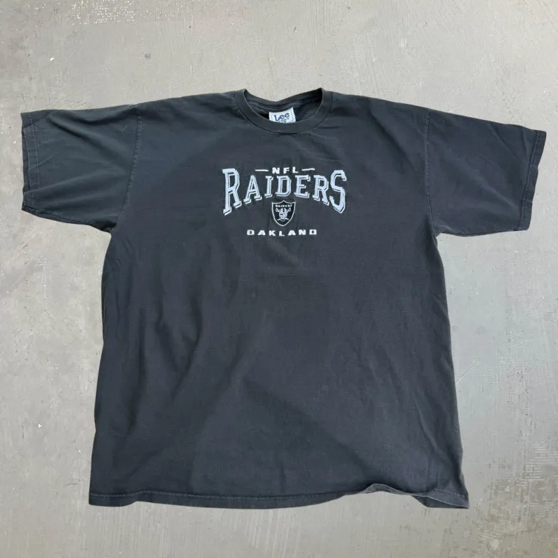J- Vintage Oakland raiders NFL Lee Embroidered Text Tee - 2XL sold by HG Vintage