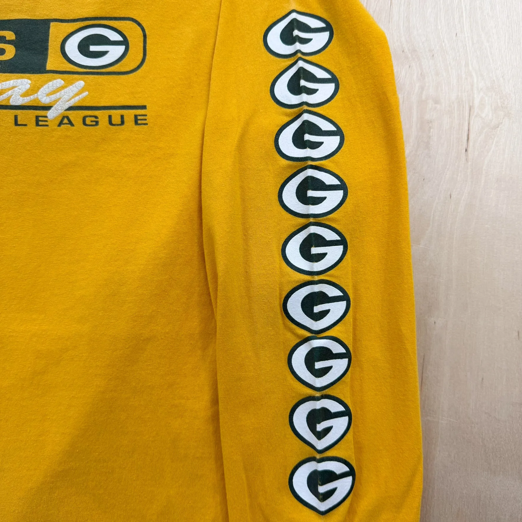 J- Vintage Green Bay Packers NFL Text Long Sleeve Tee - M sold by HG Vintage product image thumbnail 3