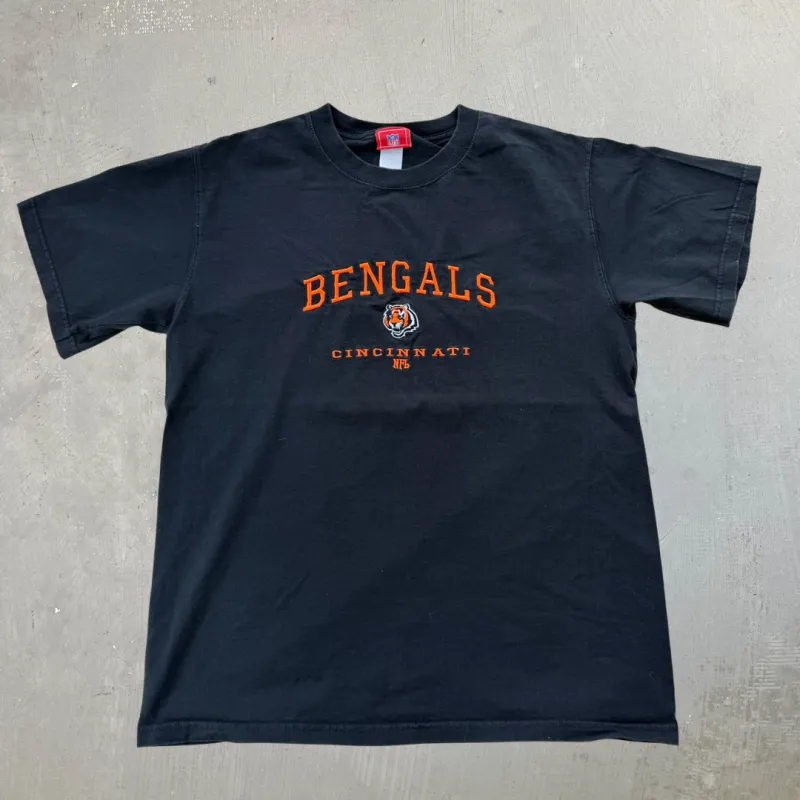 J- Vintage Cincinnati Bengals NFL Embroidered Text Tee - L sold by HG Vintage