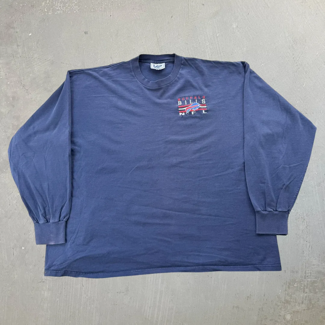J- Vintage Buffalo Bills NFL Lee Embroidered Text Long Sleeve Tee - 2XL sold by HG Vintage
