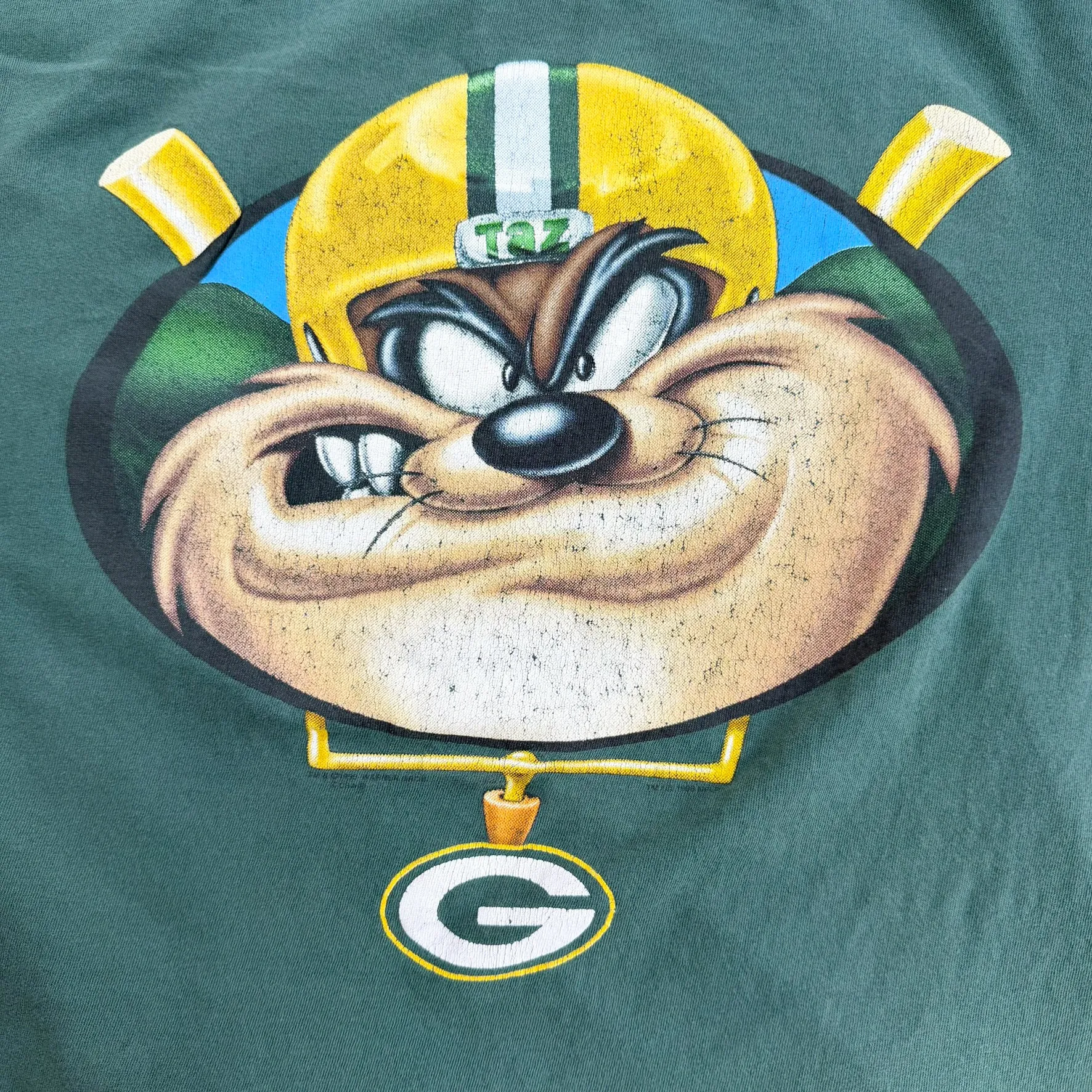 J- Vintage '98 Packers Tazmanian Devil NFL Looney Tunes Graphic Tee - XL sold by HG Vintage product image thumbnail 2