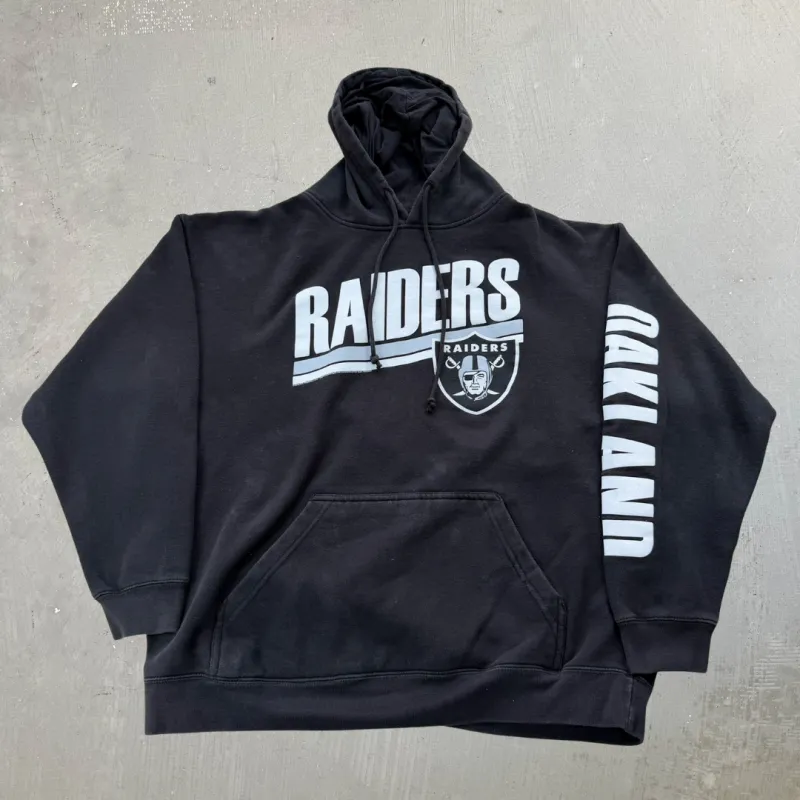 J- '16 Oakland Raiders NFL Text & Logo Hoodie - 2XL sold by HG Vintage