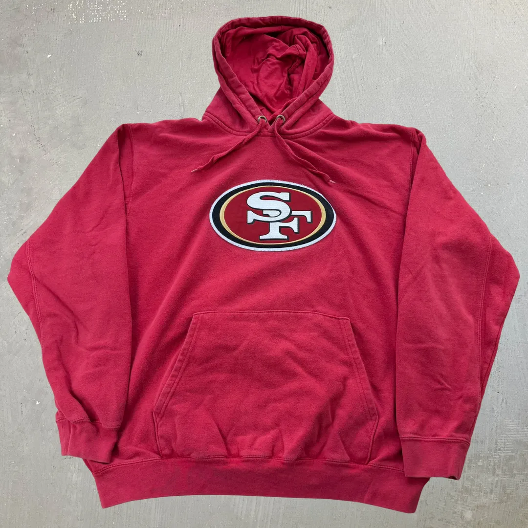 J- Vintage San Francisco 49ers NFL Embroidered Logo Hoodie - L sold by HG Vintage