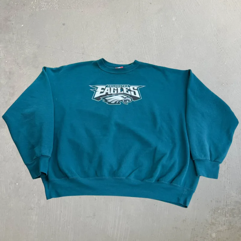J- Vintage Philadelphia Eagles NFL Logo Crewneck - XL made by HG Vintage