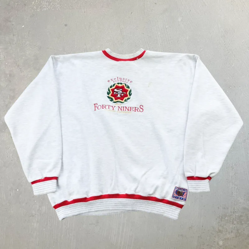 J- Vintage San Francisco 49ers NFL Embroidered Logo Made In USA Crewneck - XL sold by HG Vintage