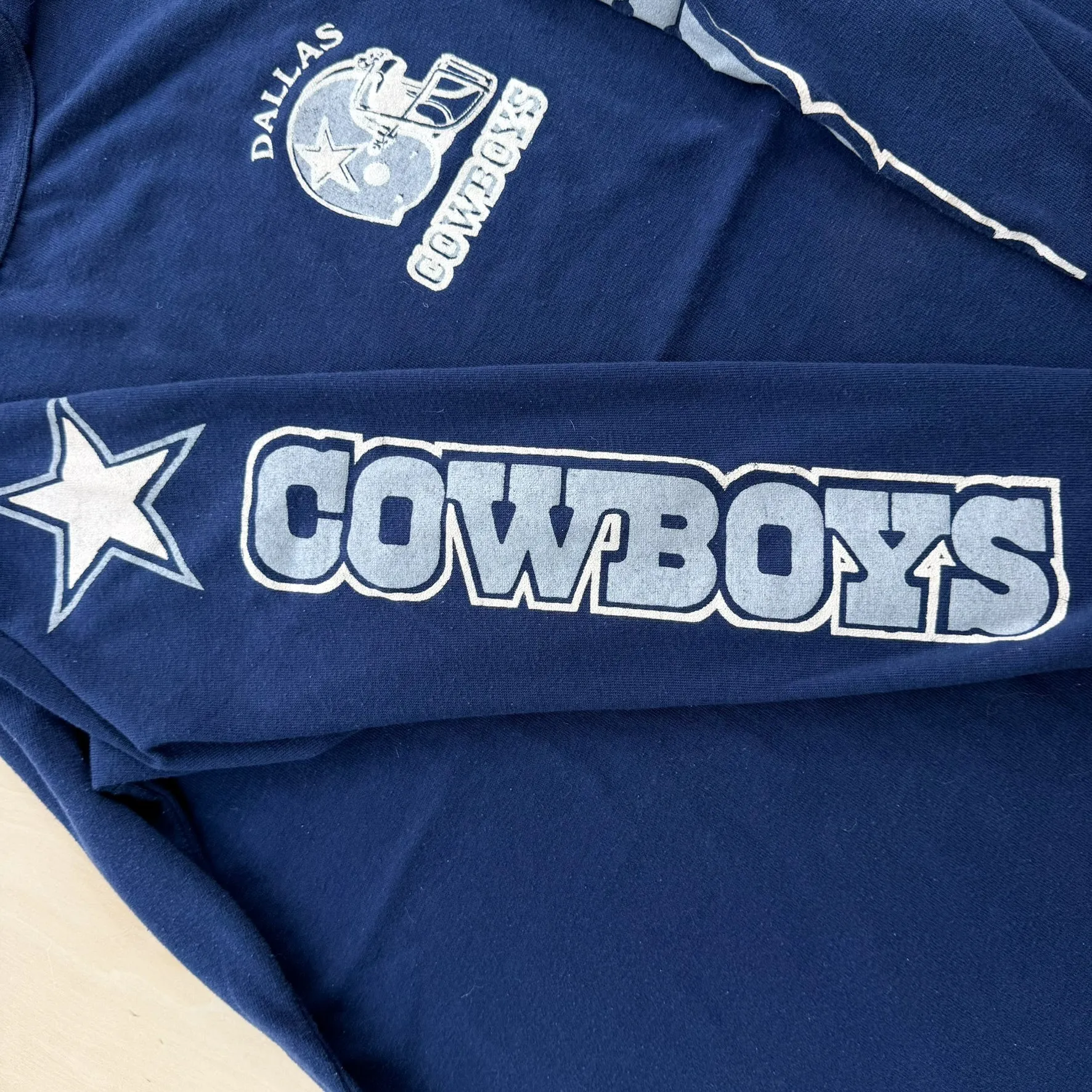 J- Vintage Dallas Cowboys NFL Logo & Text Long Sleeve Tee - M sold by HG Vintage product image thumbnail 3