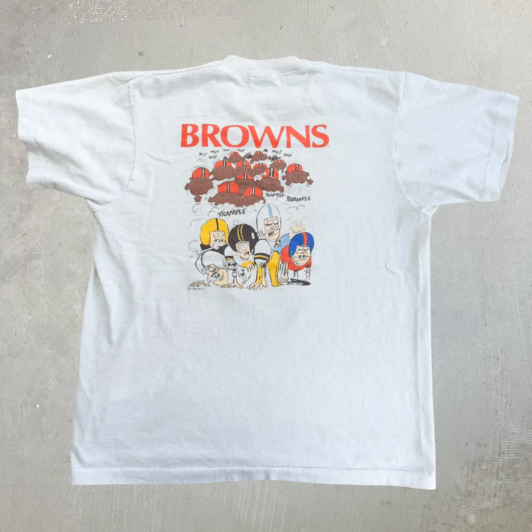 J- Vintage '89 Cleveland Browns NFL Graphic Made In USA Single Stitch Tee - XL sold by HG Vintage product image thumbnail 2