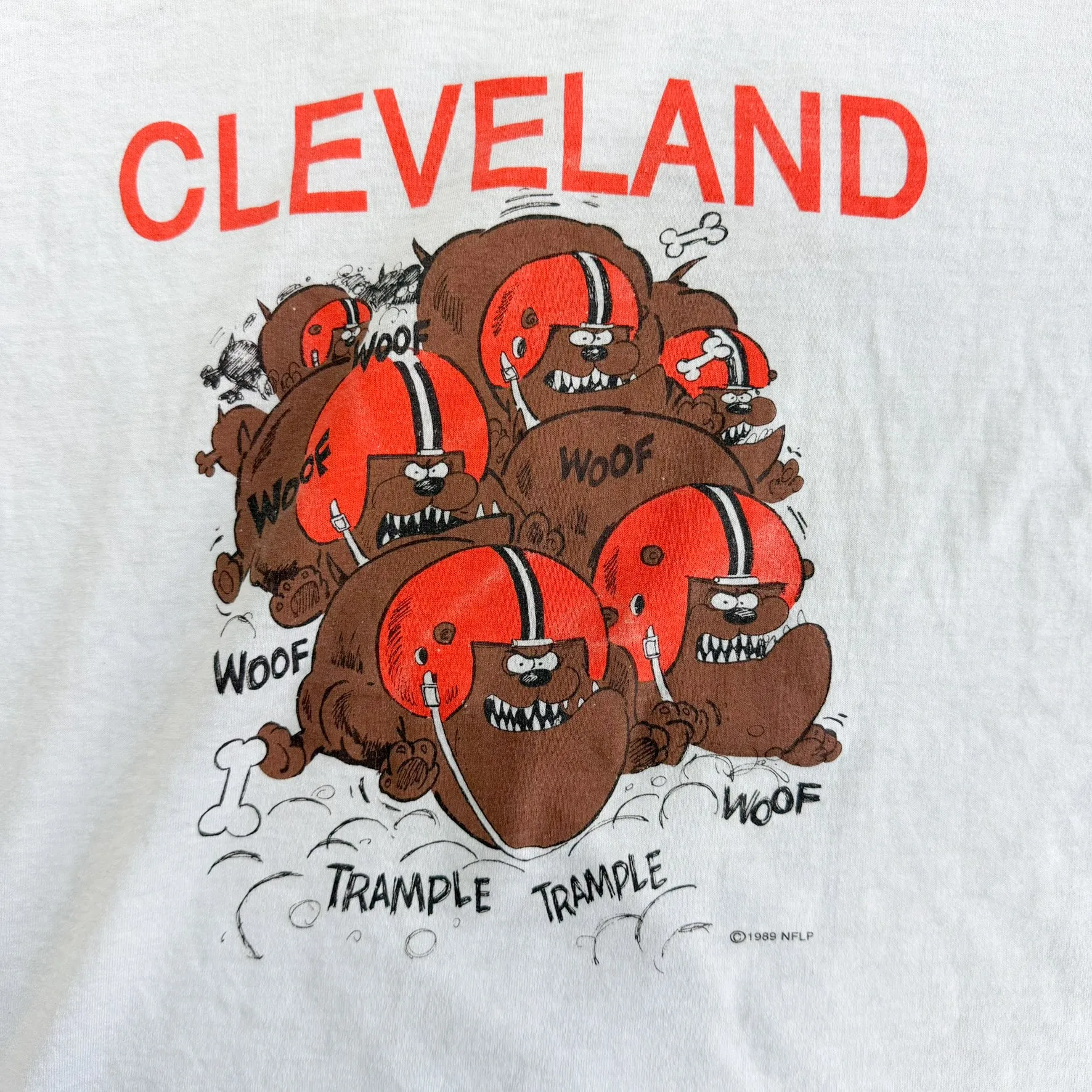 J- Vintage '89 Cleveland Browns NFL Graphic Made In USA Single Stitch Tee - XL sold by HG Vintage product image thumbnail 3