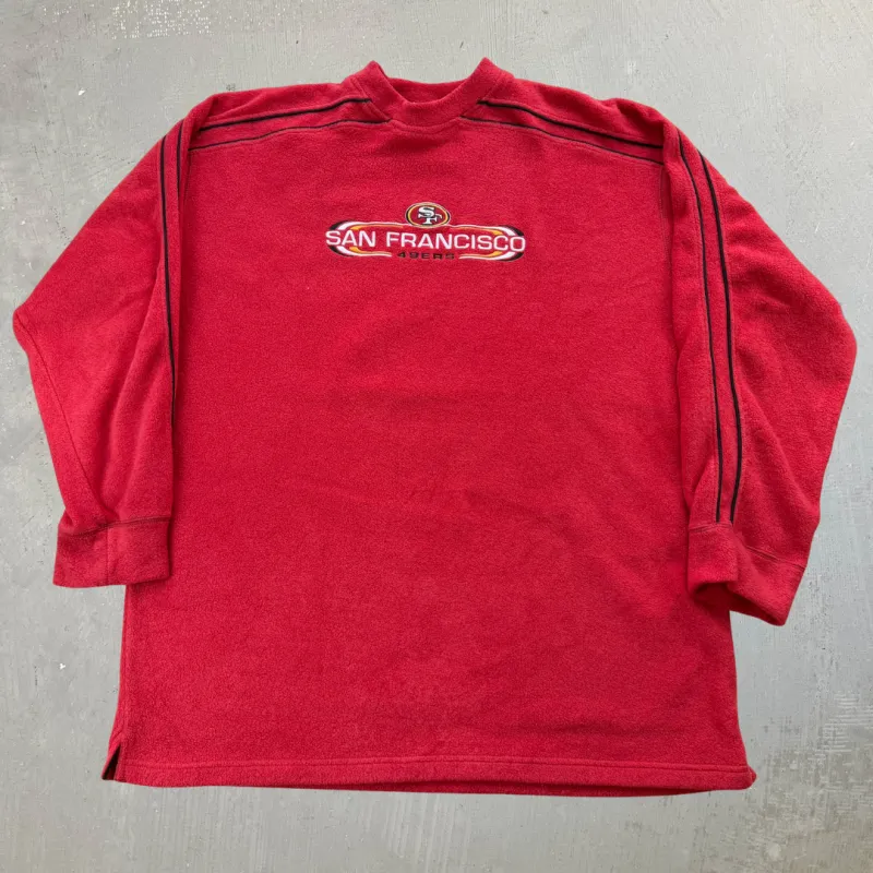 J- Vintage San Francisco 49ers NFL Embroidered Logo Polar Fleece Crewneck - 2XL sold by HG Vintage