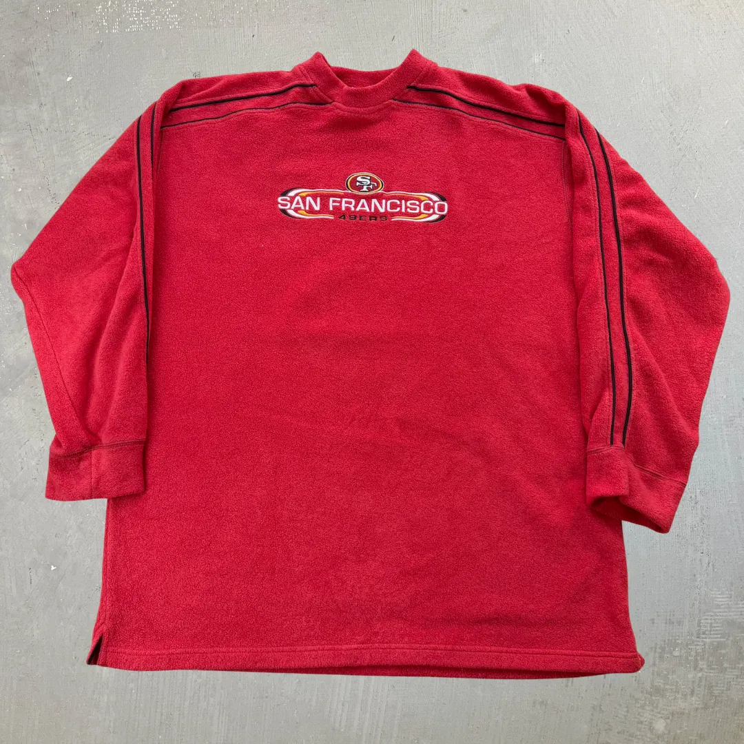 J- Vintage San Francisco 49ers NFL Embroidered Logo Polar Fleece Crewneck - 2XL sold by HG Vintage