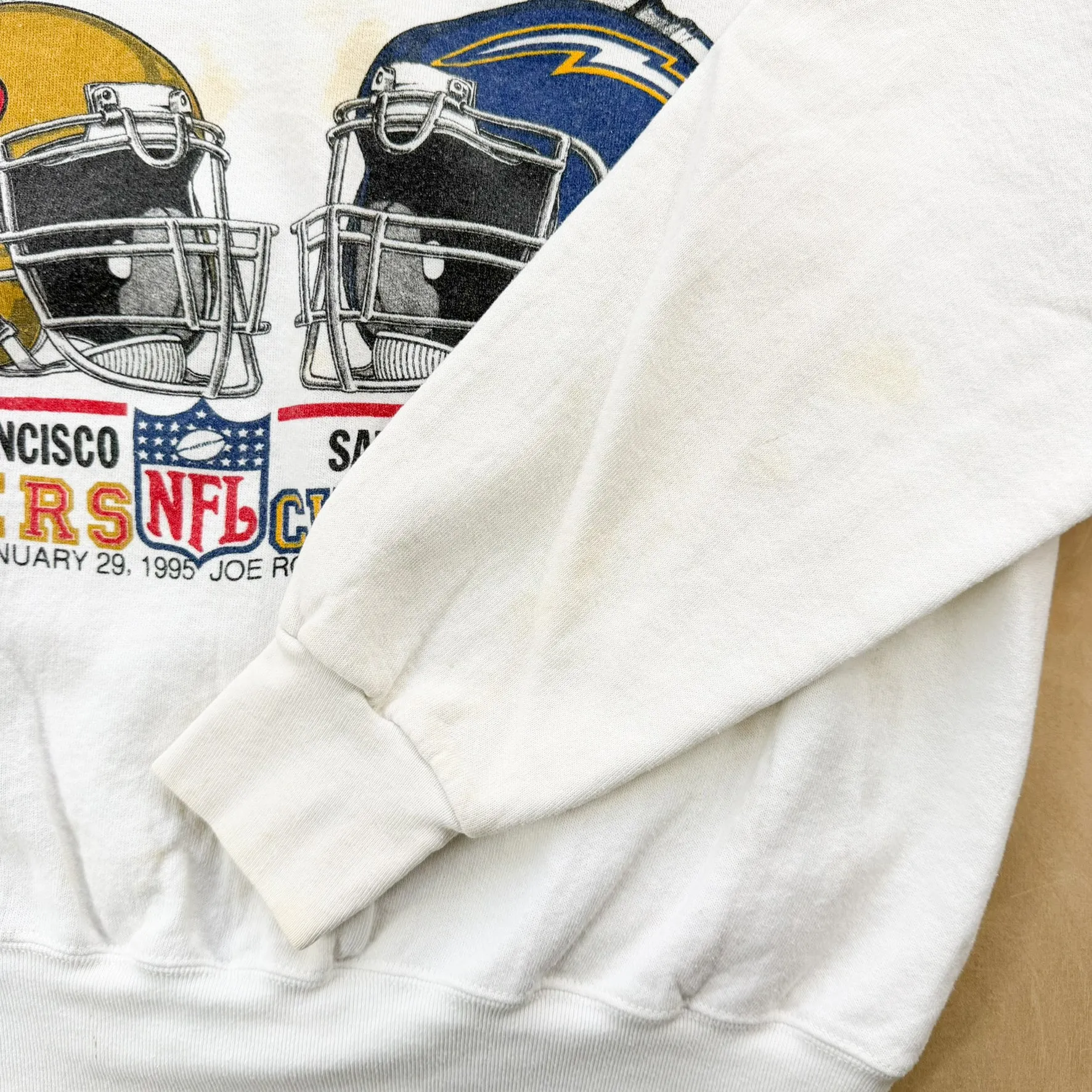 J- Vintage '95 Super Bowl 29 49ers Vs Chargers NFL Graphic Crewneck - XL sold by HG Vintage product image thumbnail 5