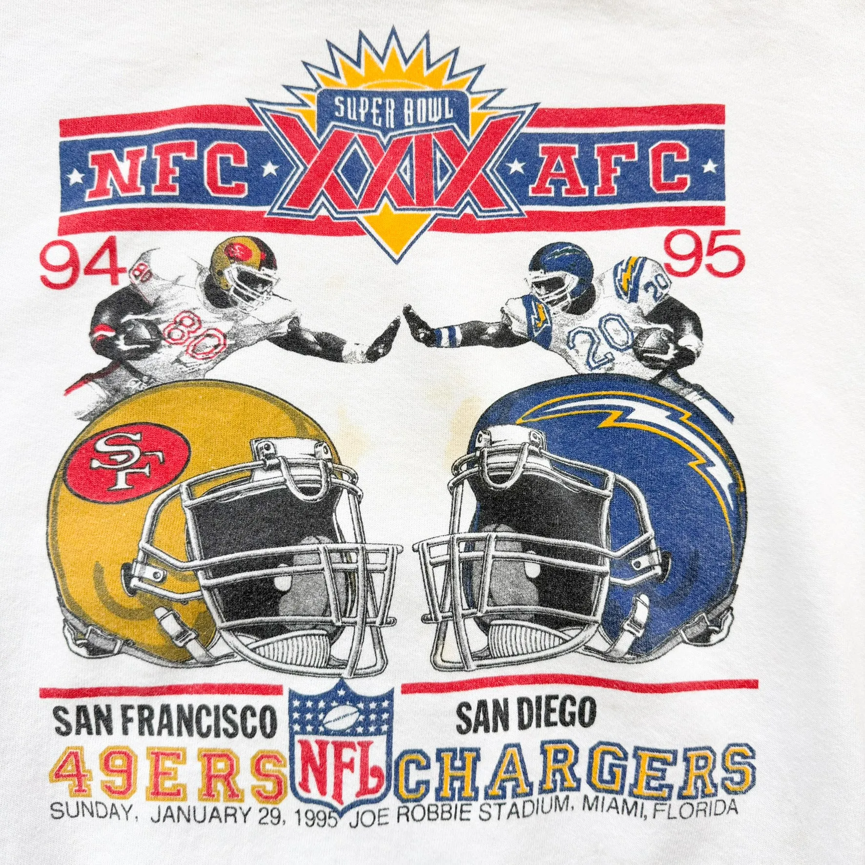 J- Vintage '95 Super Bowl 29 49ers Vs Chargers NFL Graphic Crewneck - XL sold by HG Vintage product image thumbnail 2