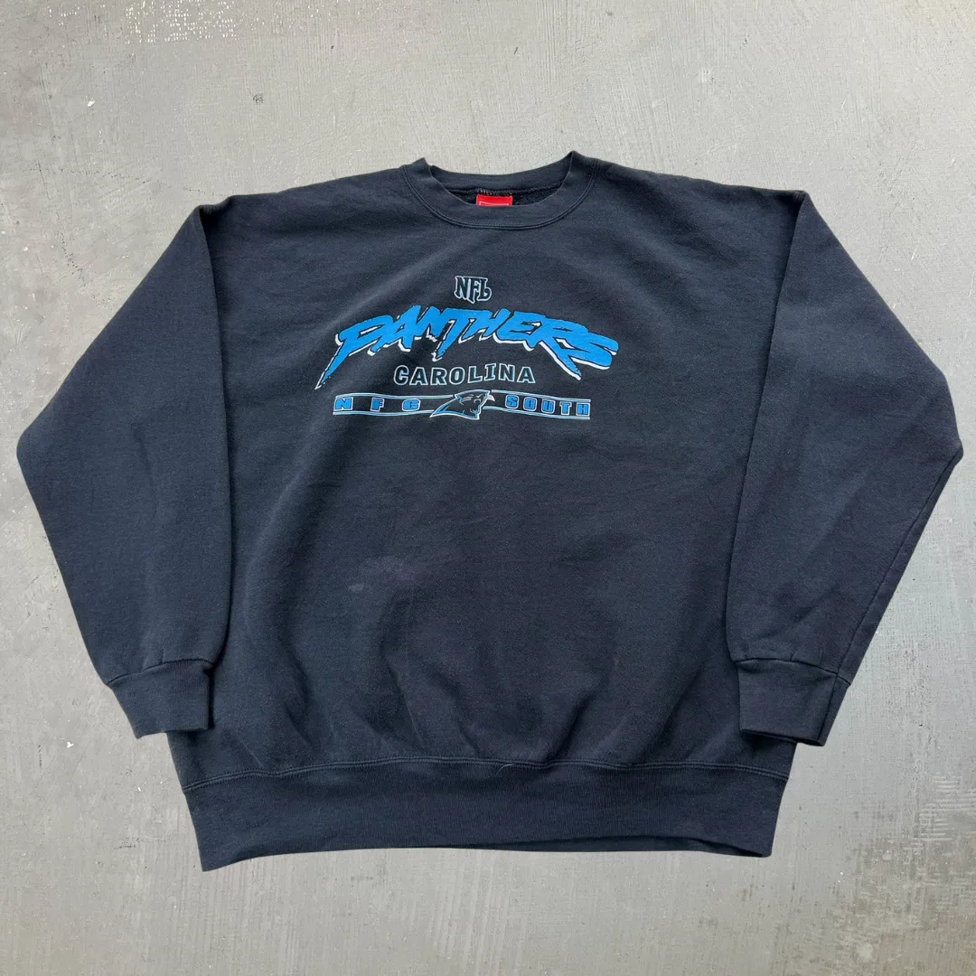 J- Vintage Carolina Panthers NFL Logo & Text Crewneck - XL sold by HG Vintage