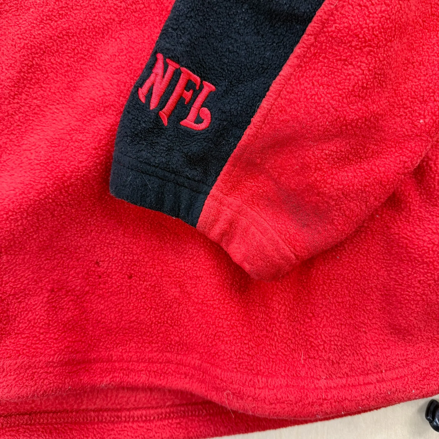 J- Vintage Atlanta Falcons NFL Embroidered Logo Quarter Zip Polar Fleece - 2XL sold by HG Vintage product image thumbnail 4