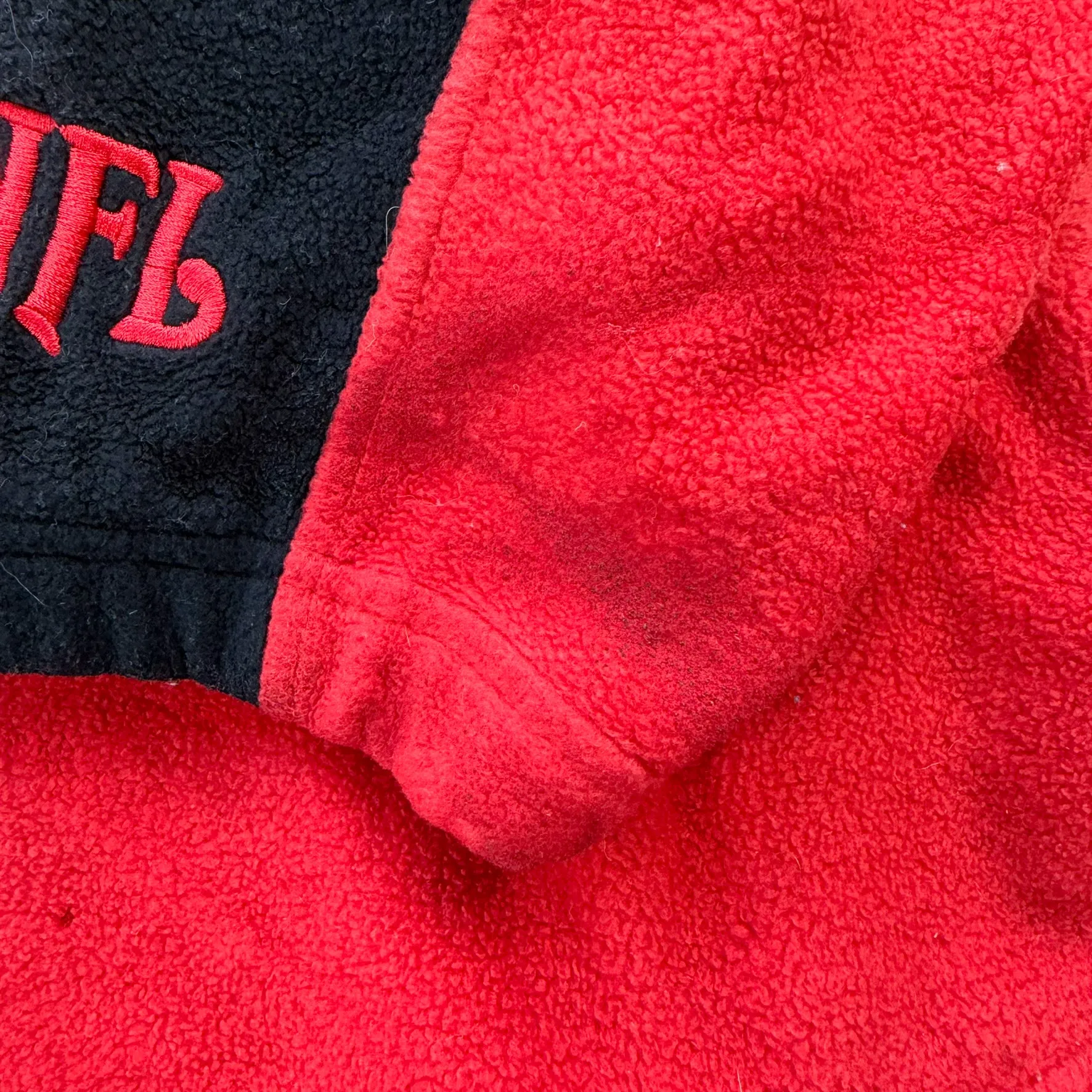 J- Vintage Atlanta Falcons NFL Embroidered Logo Quarter Zip Polar Fleece - 2XL sold by HG Vintage product image thumbnail 3