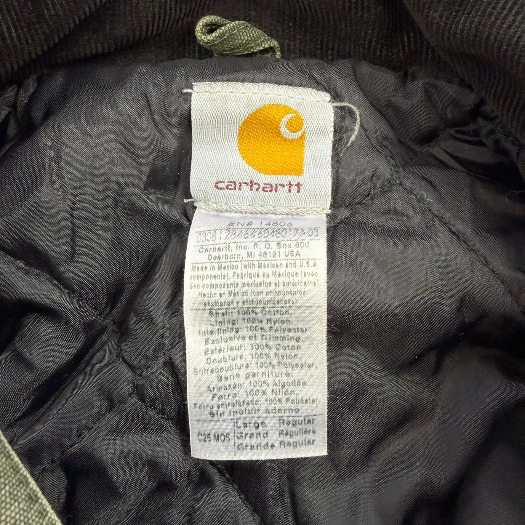 F- Vintage Carhartt Quilt Lined Hooded Sandstone Duck Ridge Work Jacket - L sold by HG Vintage product image thumbnail 3