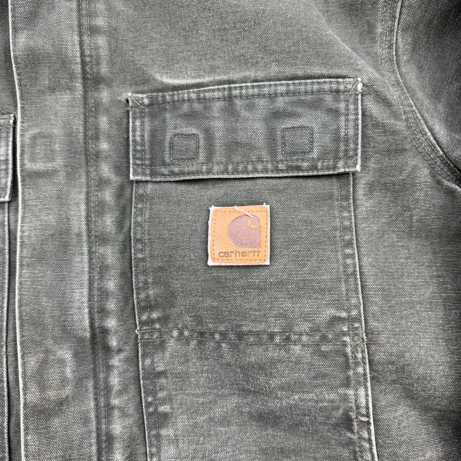 F- Vintage Carhartt Quilt Lined Hooded Sandstone Duck Ridge Work Jacket - L sold by HG Vintage product image thumbnail 2