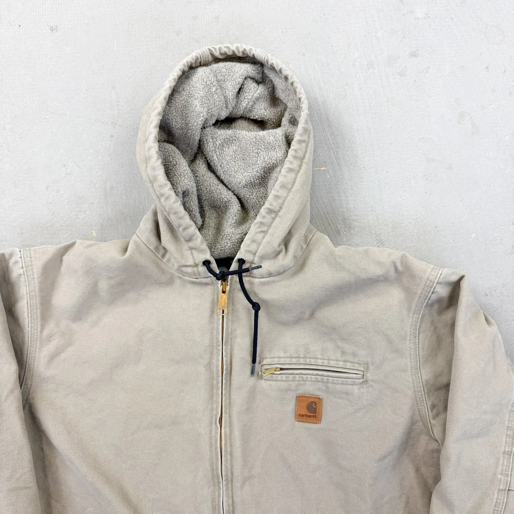 F- Vintage Carhartt Light Tan Hooded Work Jacket - XL sold by HG Vintage product image thumbnail 2
