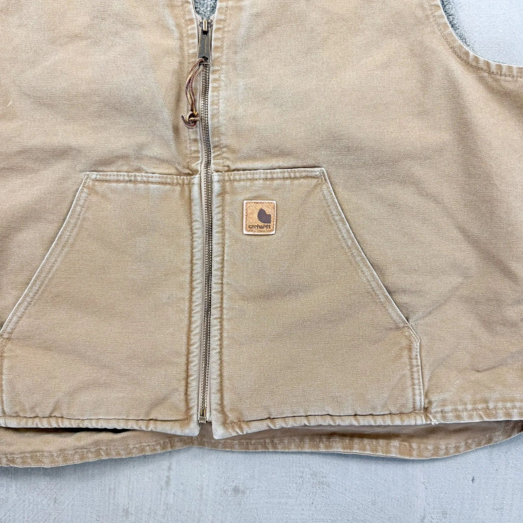 F- Vintage Carhartt Sherpa Lined Tan Workwear Vest - 2XL sold by HG Vintage product image thumbnail 3