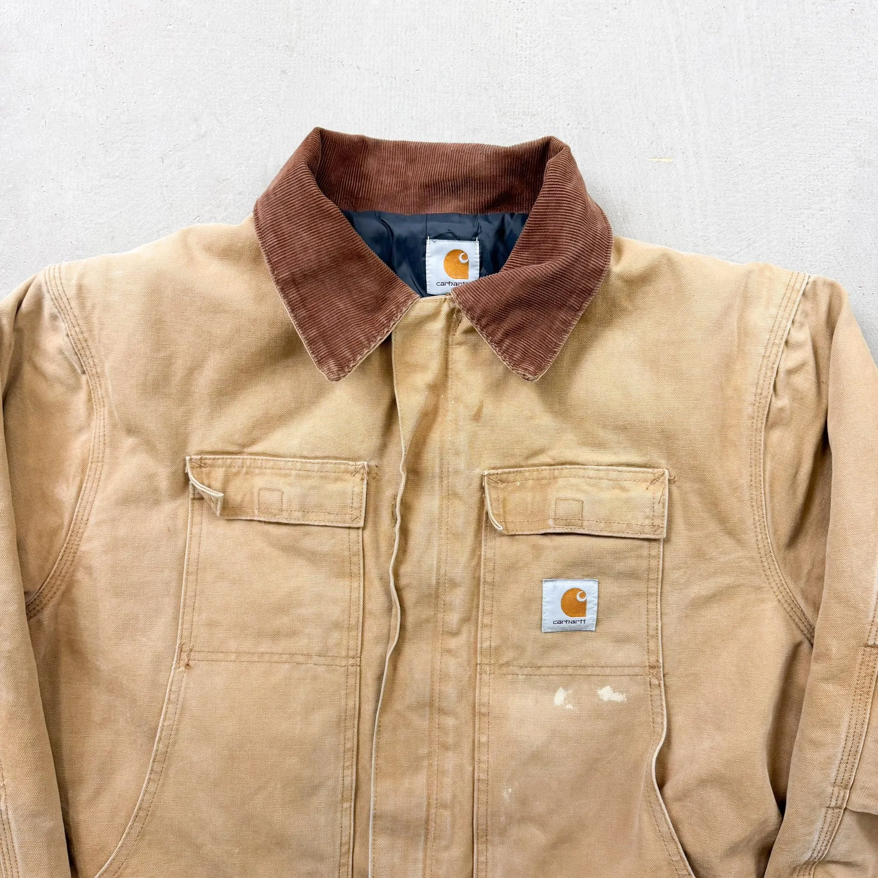 F- Vintage Carhartt Quilt Lined Dark Tan Work Jacket - L sold by HG Vintage product image thumbnail 2