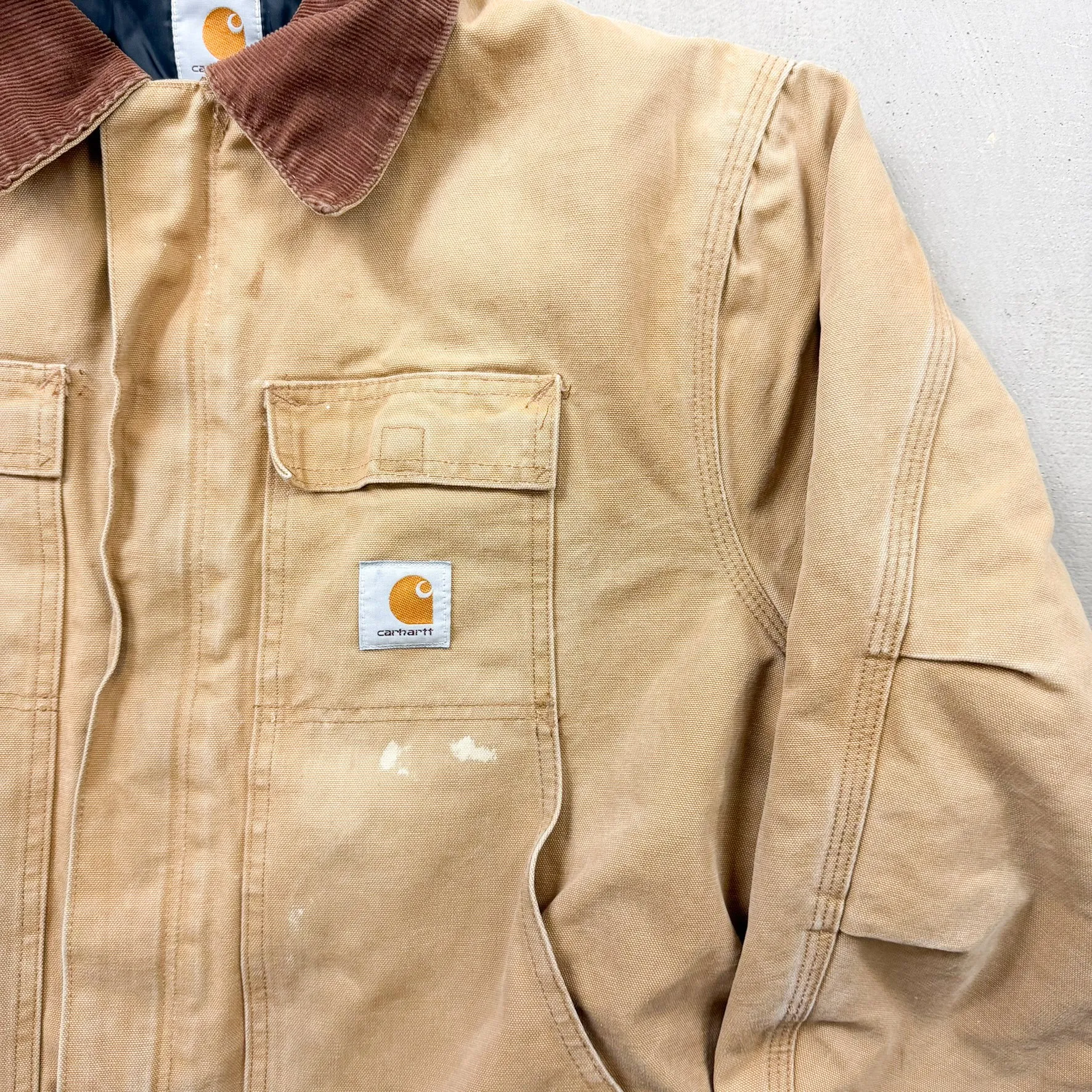 F- Vintage Carhartt Quilt Lined Dark Tan Work Jacket - L sold by HG Vintage product image thumbnail 3