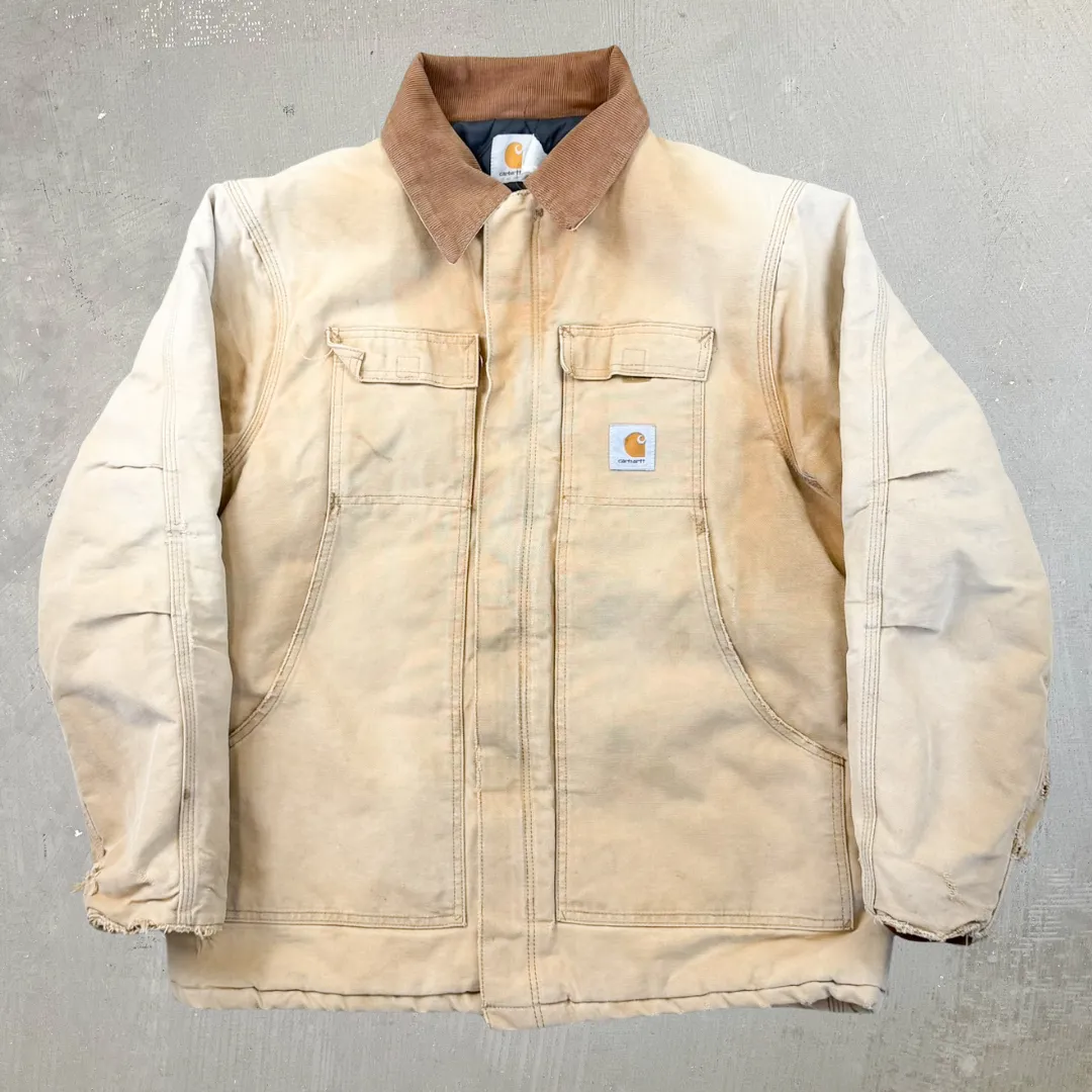 F- Vintage Carhartt Quilt Lined Tan Work Jacket - L sold by HG Vintage