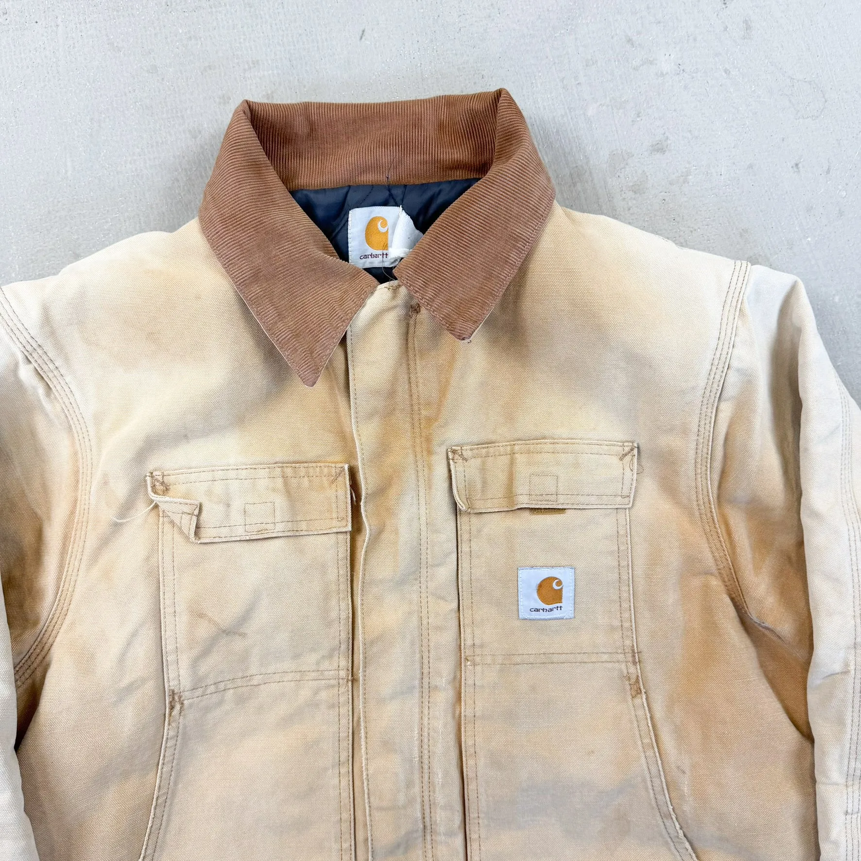 F- Vintage Carhartt Quilt Lined Tan Work Jacket - L sold by HG Vintage product image thumbnail 2