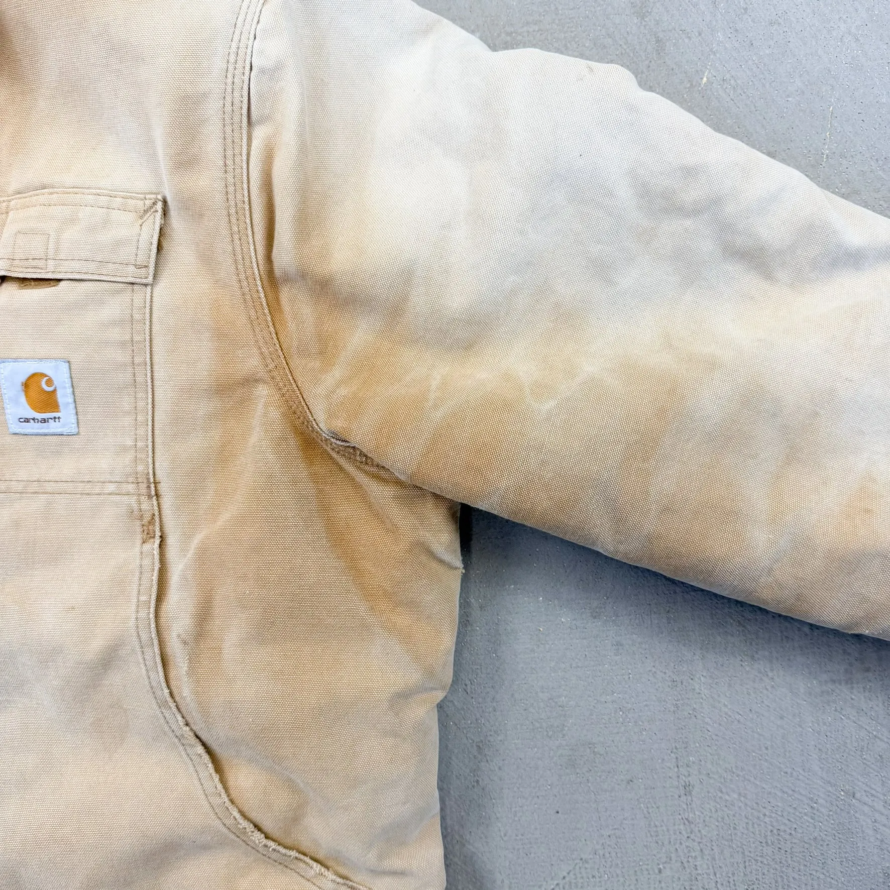 F- Vintage Carhartt Quilt Lined Tan Work Jacket - L sold by HG Vintage product image thumbnail 4