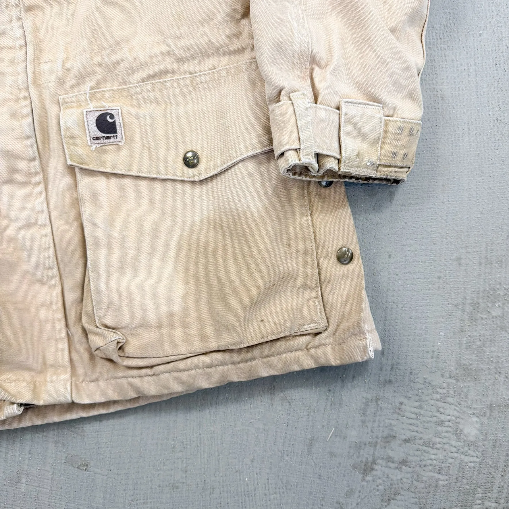 F- Vintage Carhartt Blanket Lined Tan Chore Work Jacket - S sold by HG Vintage product image thumbnail 5