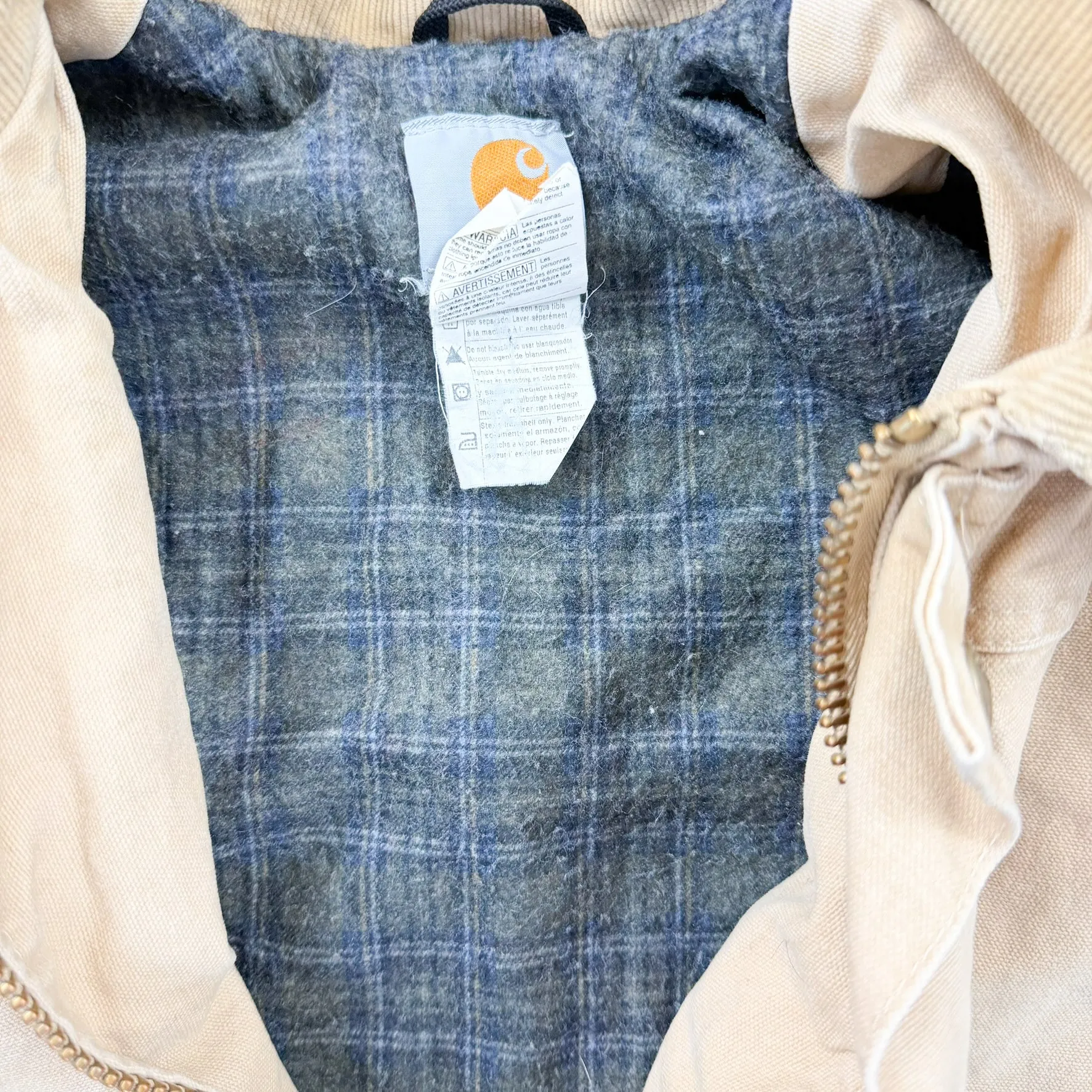 F- Vintage Carhartt Blanket Lined Tan Chore Work Jacket - S sold by HG Vintage product image thumbnail 3